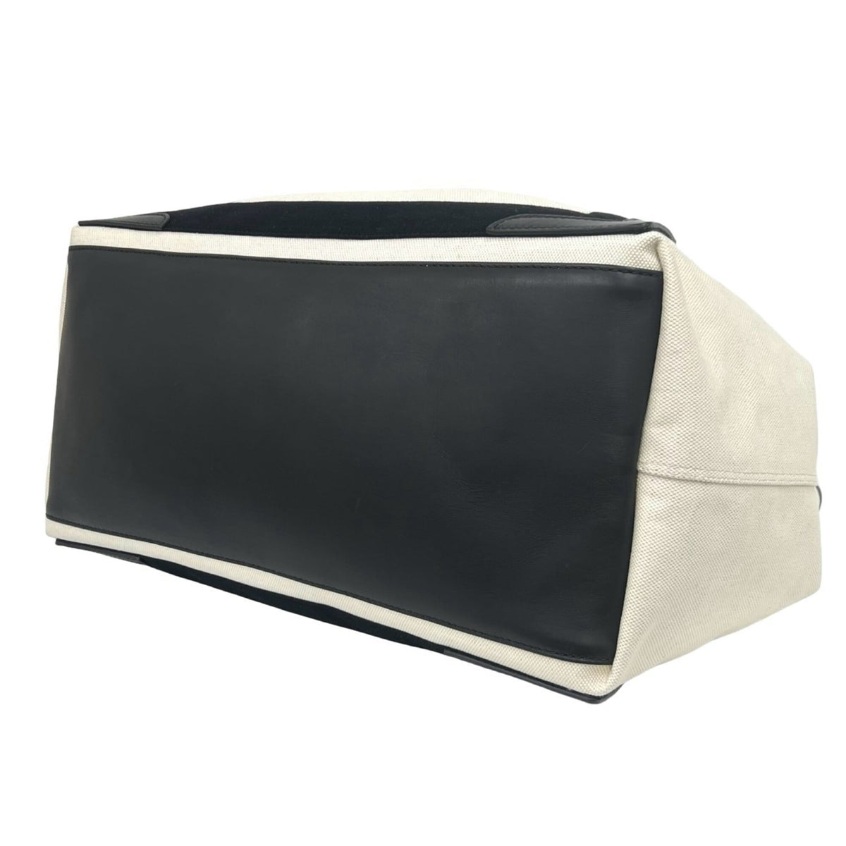 Balenciaga Black White Canvas Leather Pouch Shoulder Bag Tote Bag (Pre-Owned)