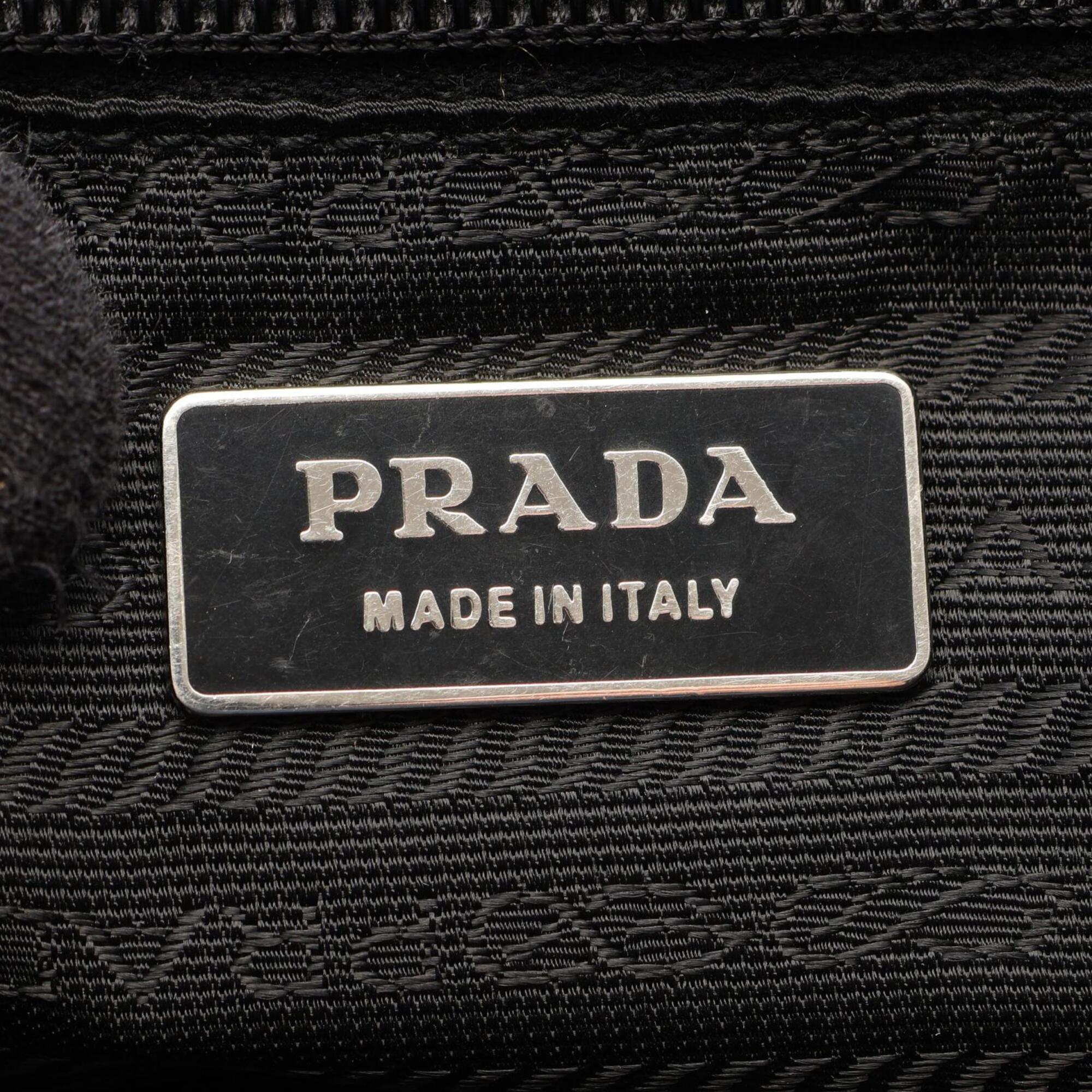 Prada Black Nylon Saffiano Handbag Shoulder Bag (Pre-Owned)