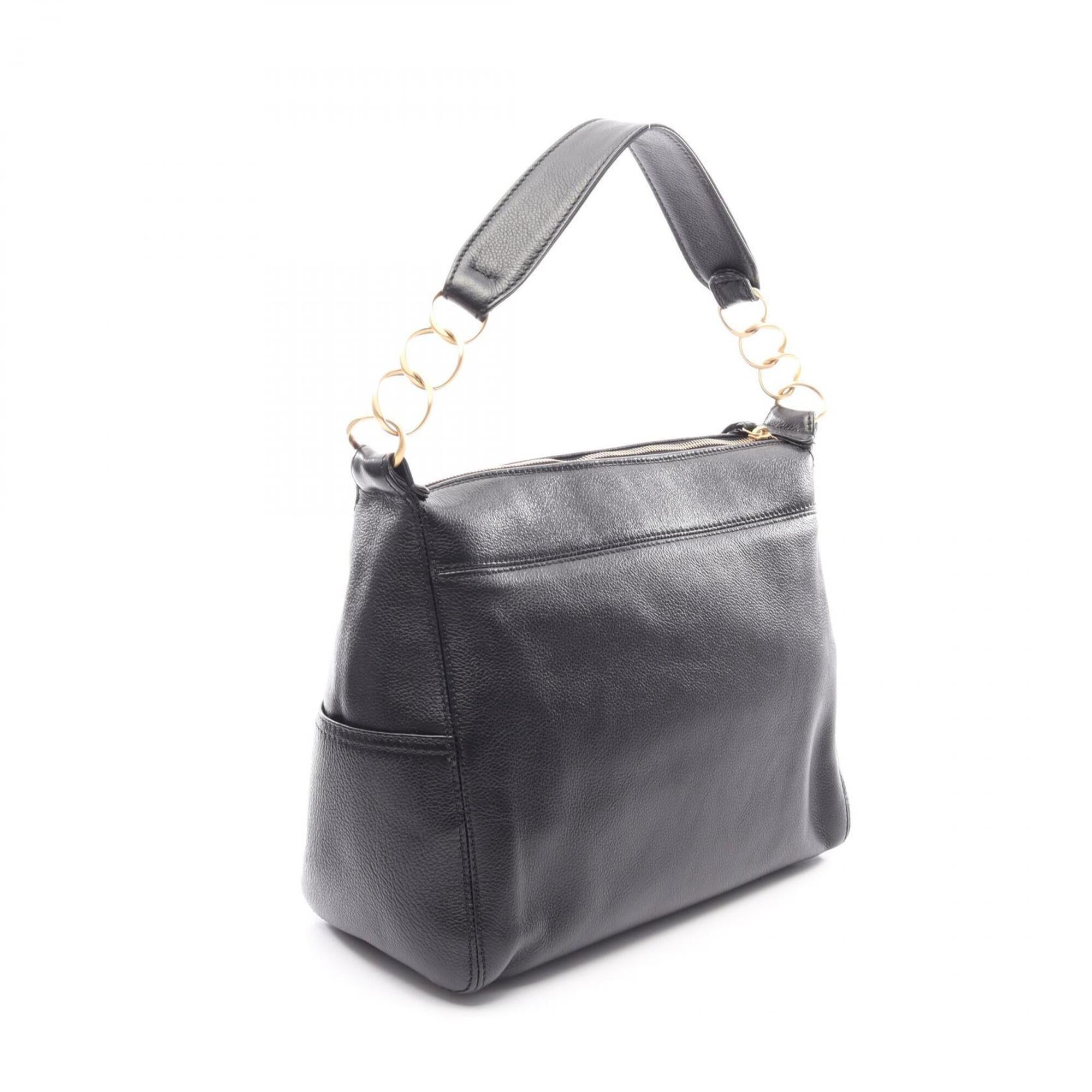 Chanel Black Grained Calfskin Handbag (Pre-Owned)