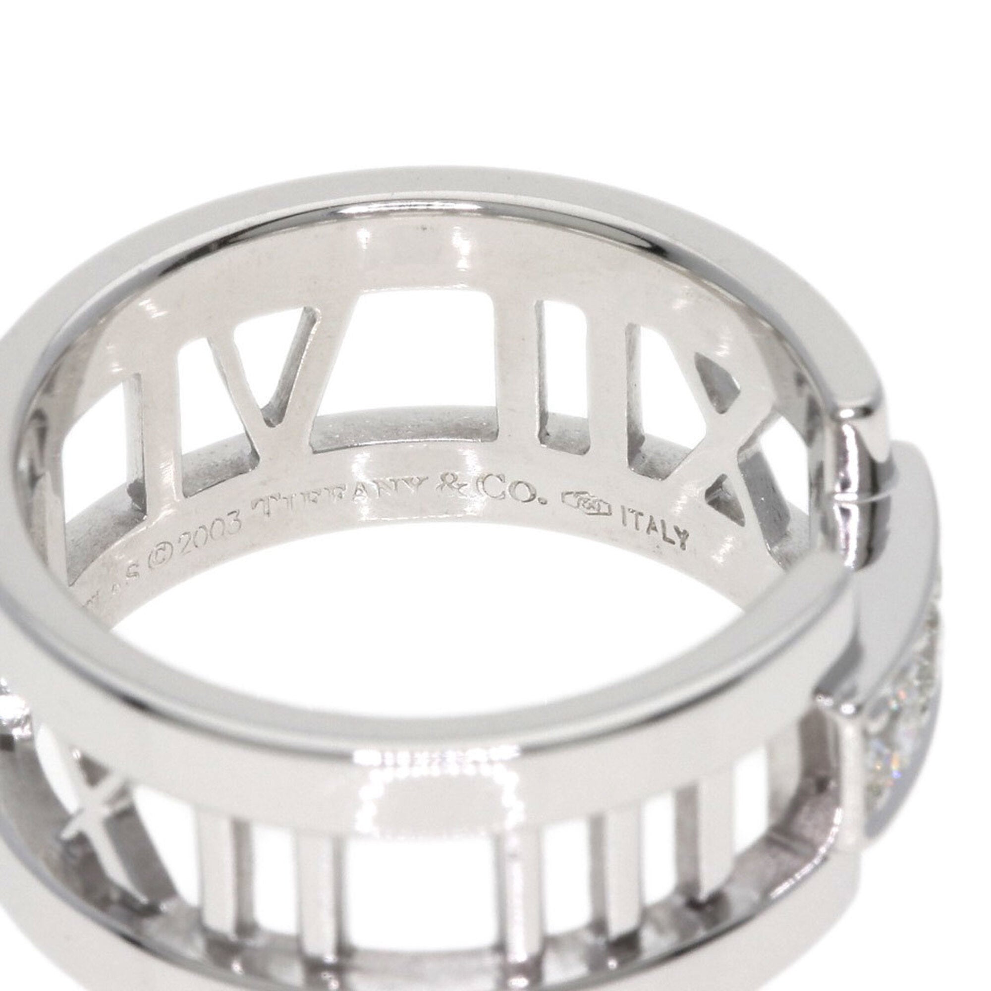 Tiffany Atlas White Gold (18K) Band Ring (Pre-Owned)