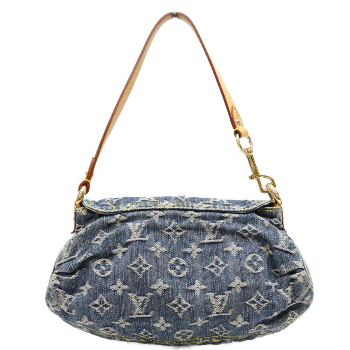 Louis Vuitton Gold Monogram Denim Shoulder Bag (Pre-Owned)