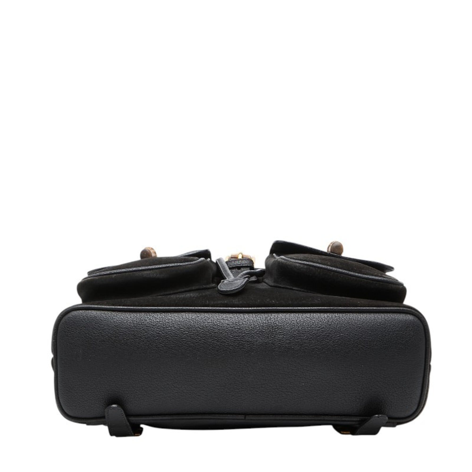 Gucci Black Suede Leather Backpack (Pre-Owned)