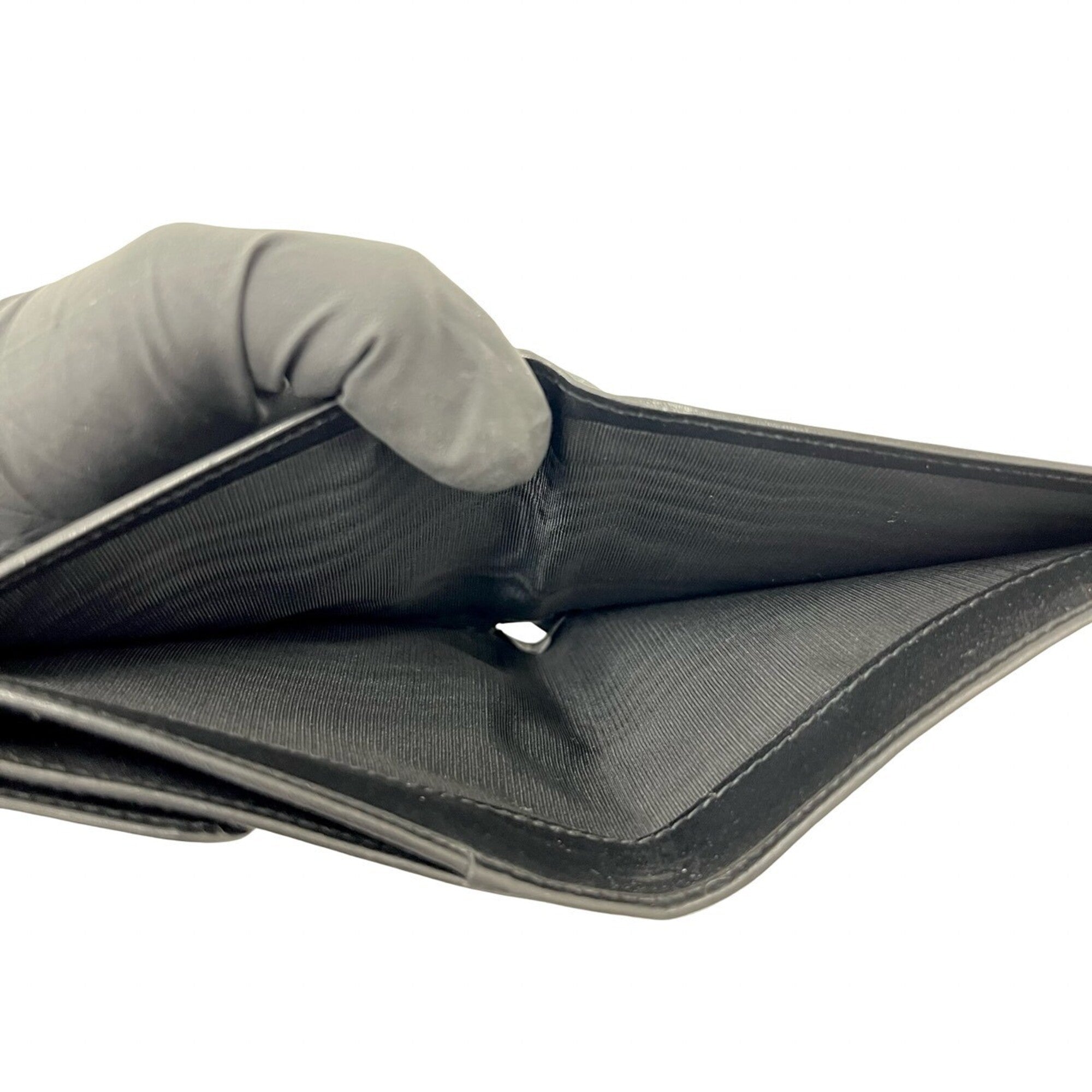 Gucci Black Leather Pvc Wallet (Bi-Fold) (Pre-Owned)