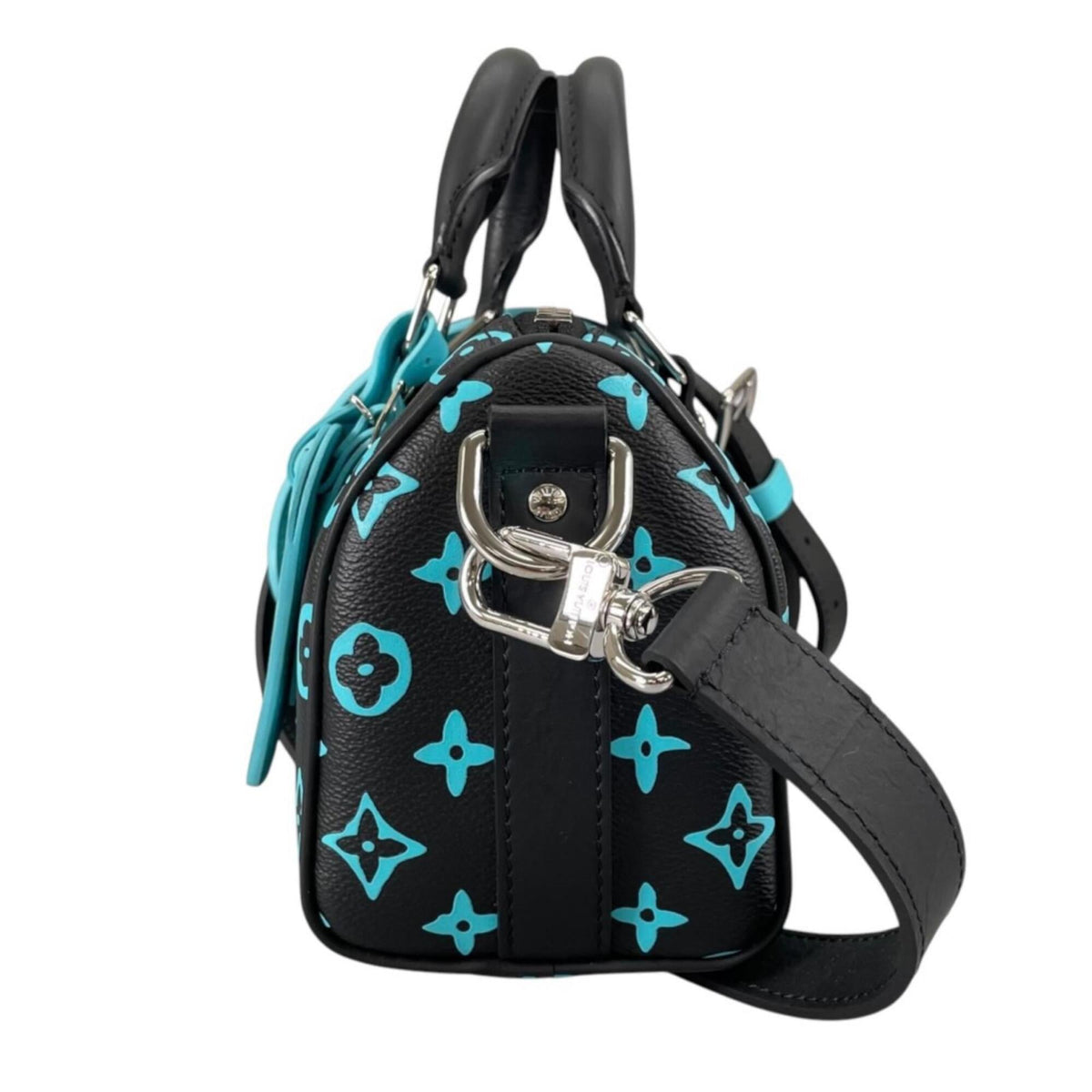 Louis Vuitton Black Blue Handbag Shoulder Bag (Pre-Owned)