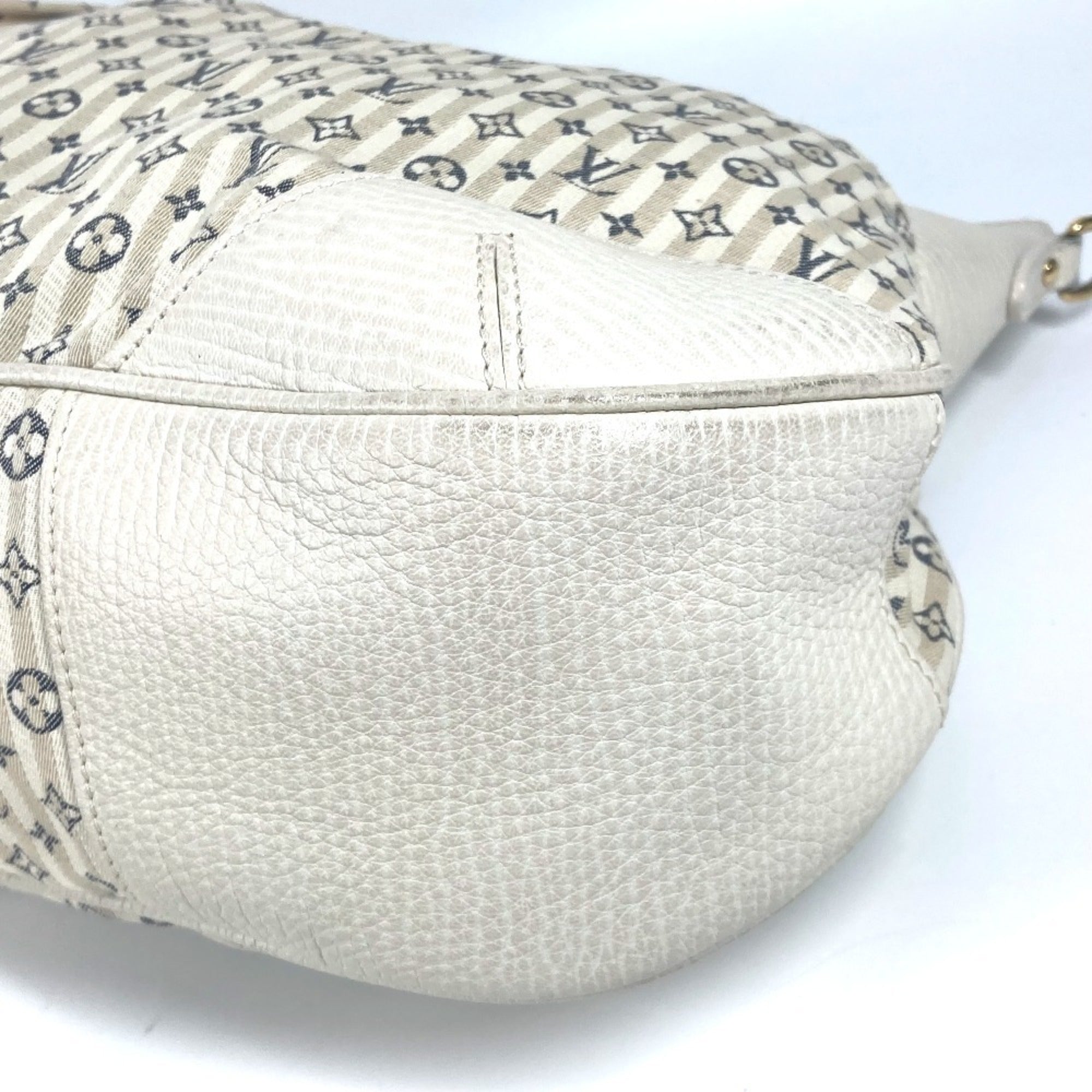 Louis Vuitton Blue White Monogram Mini Handbag Shoulder Bag Tote Bag (Pre-Owned)