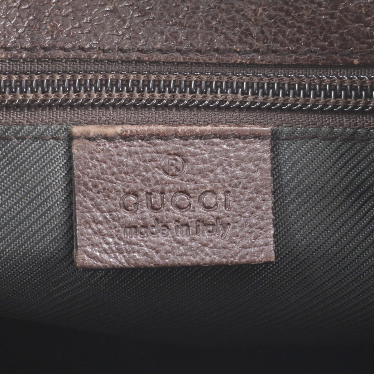Gucci Brown Leather Canvas Crossbody Bag Handbag Shoulder Bag Tote Bag (Pre-Owned)