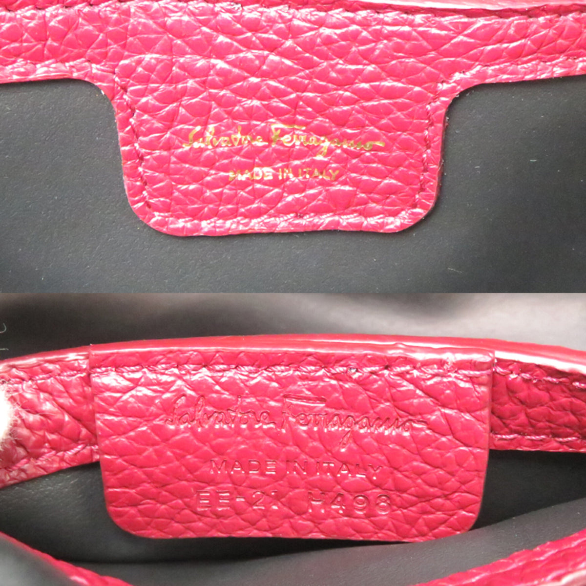 Salvatore Ferragamo Red Color Leather Shoulder Bag (Pre-Owned)
