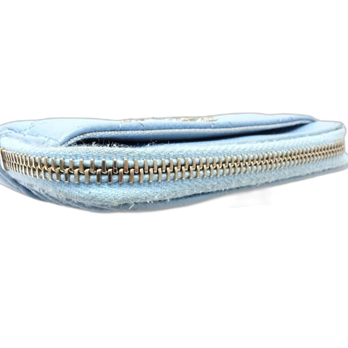 Chanel Light Blue Grained Calfskin Coin Purse/Coin Case (Pre-Owned)