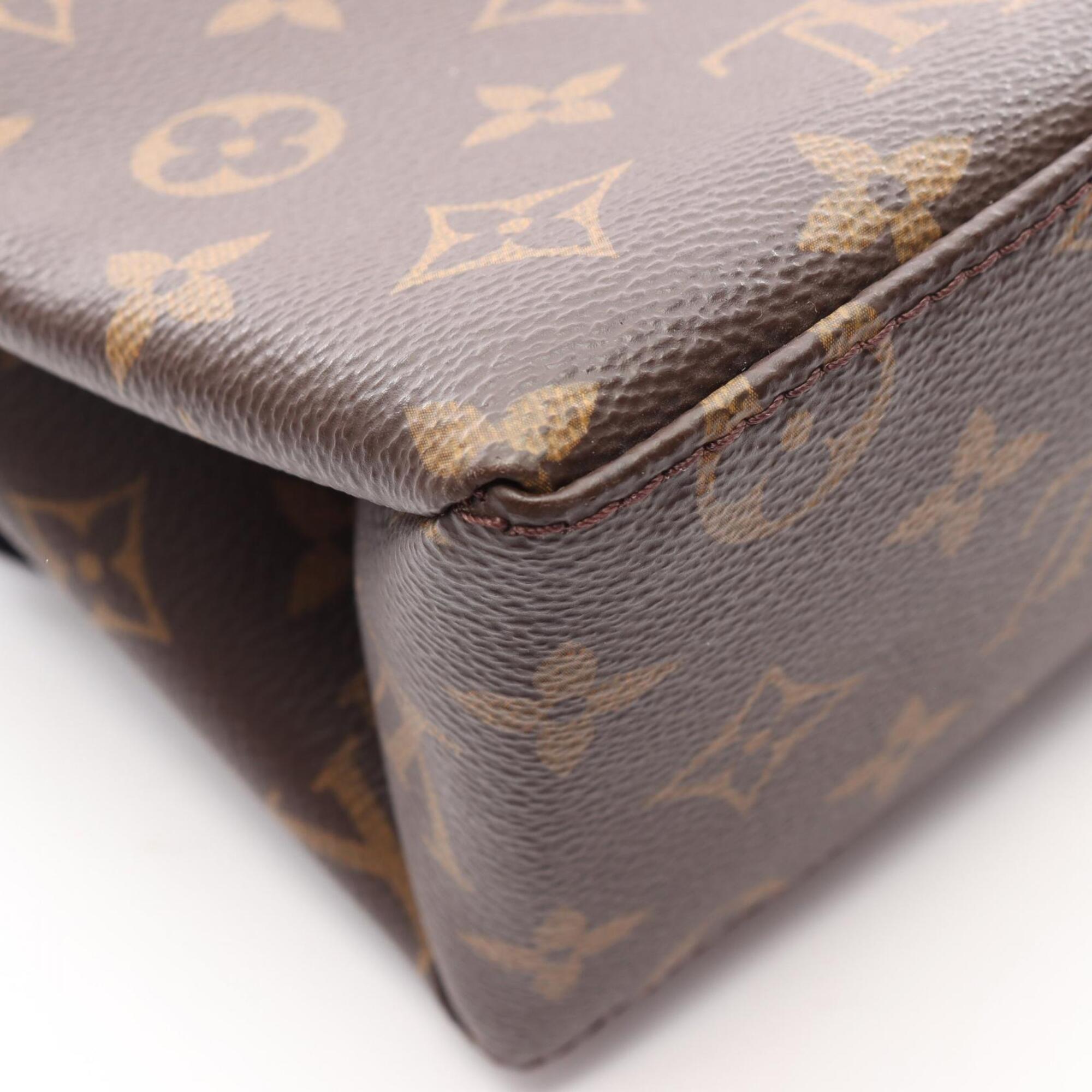 Louis Vuitton Black Brown Noir Pvc Coated Canvas Leather Handbag (Pre-Owned)