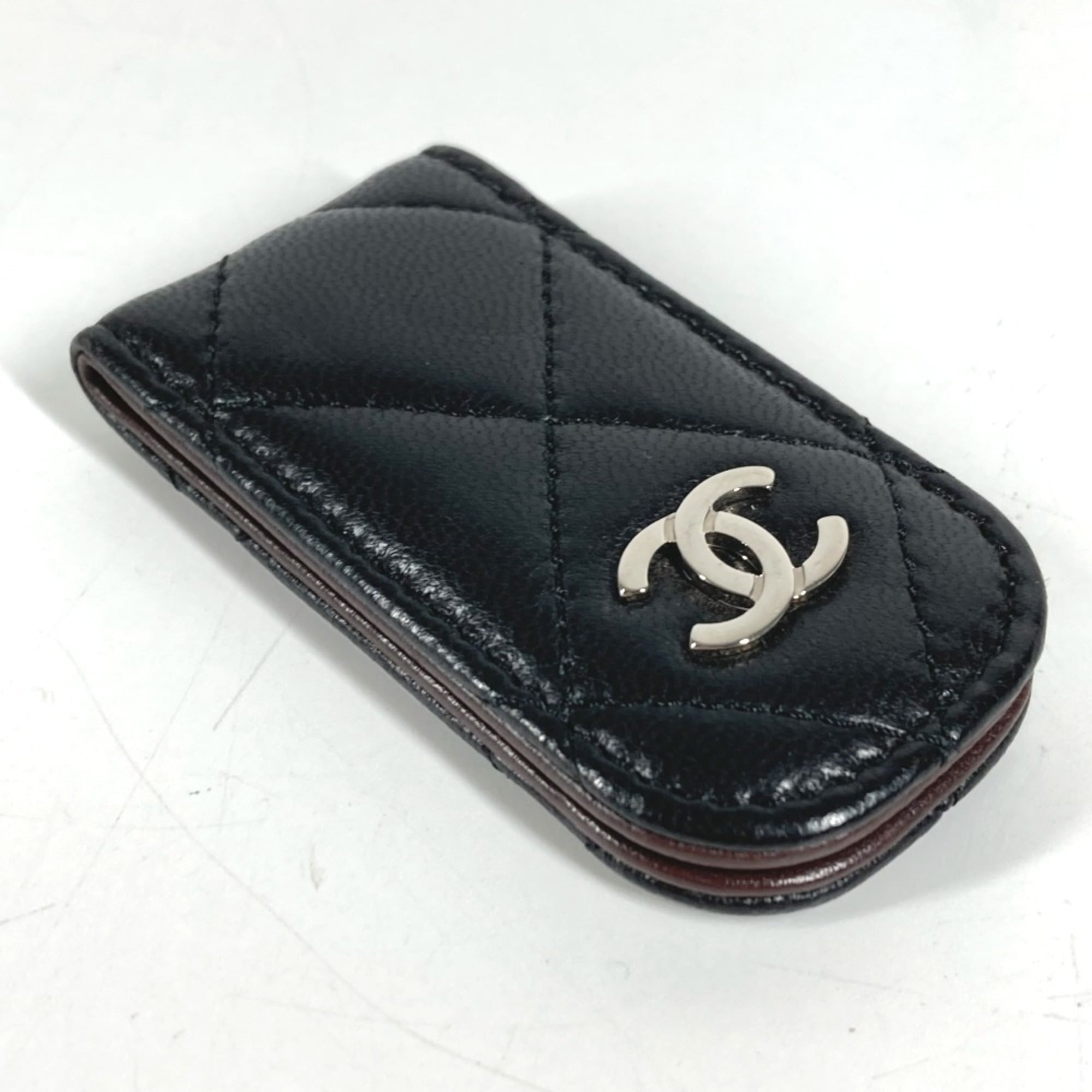 Chanel Black Leather Money Clip (Pre-Owned)