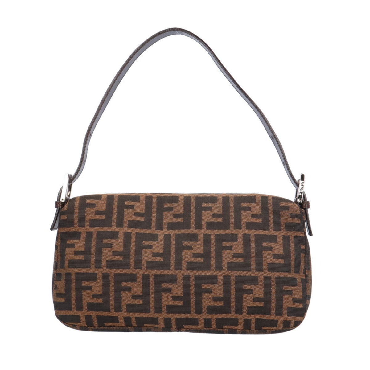 Fendi Zucca Brown Canvas Handbag (Pre-Owned)