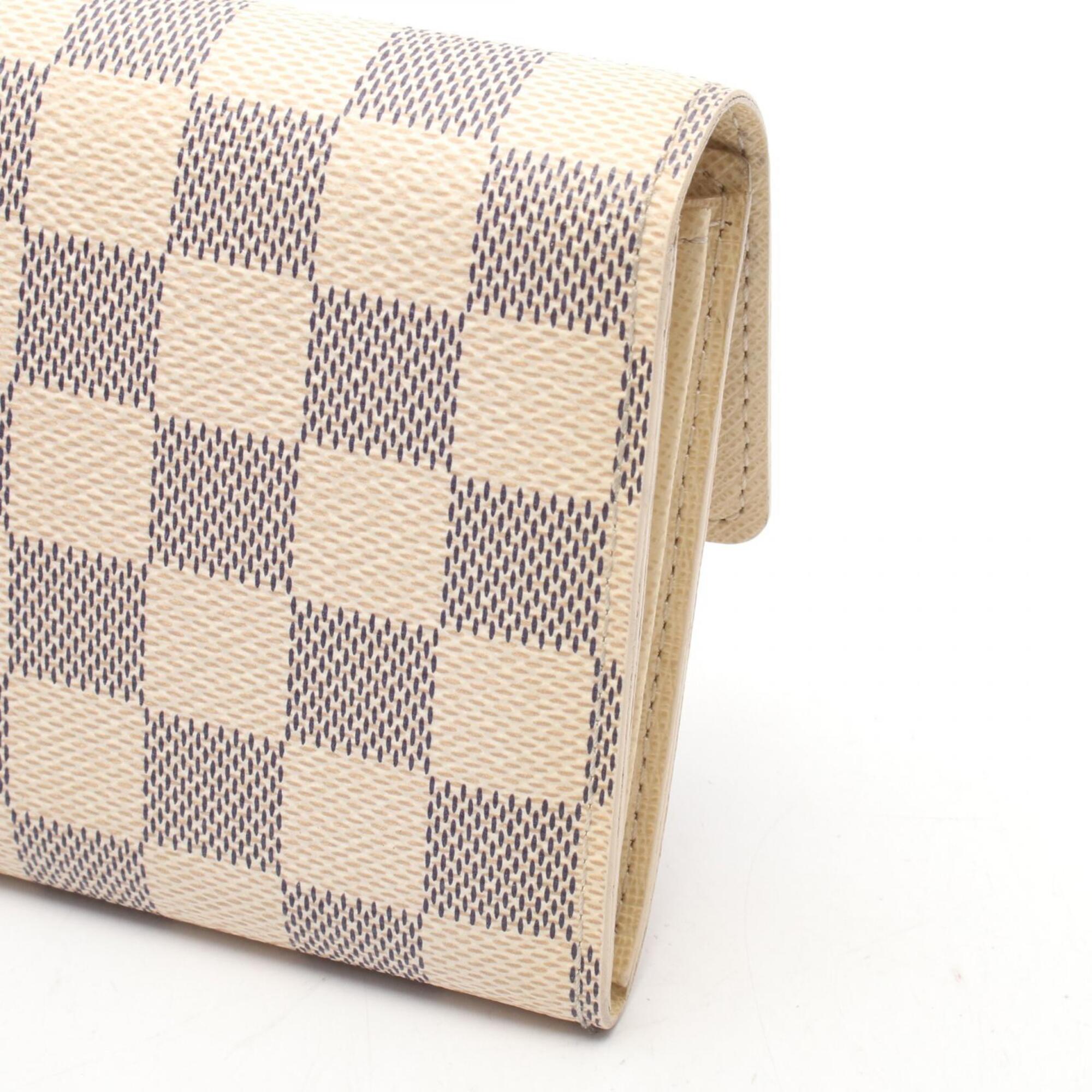 Louis Vuitton White Damier Azur Long Wallet (Bi-Fold) (Pre-Owned)