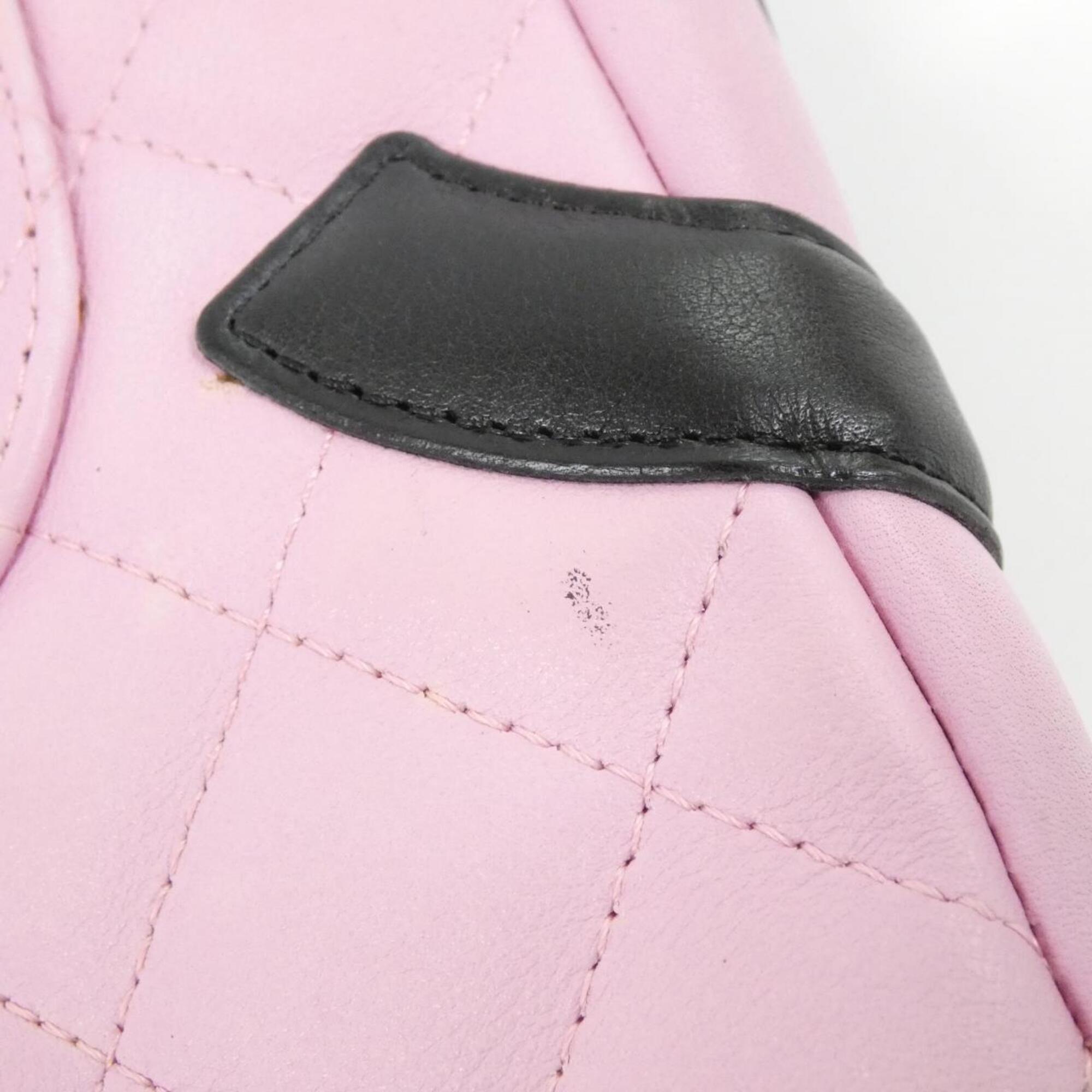 Chanel Black Pink Leather Shoulder Bag (Pre-Owned)