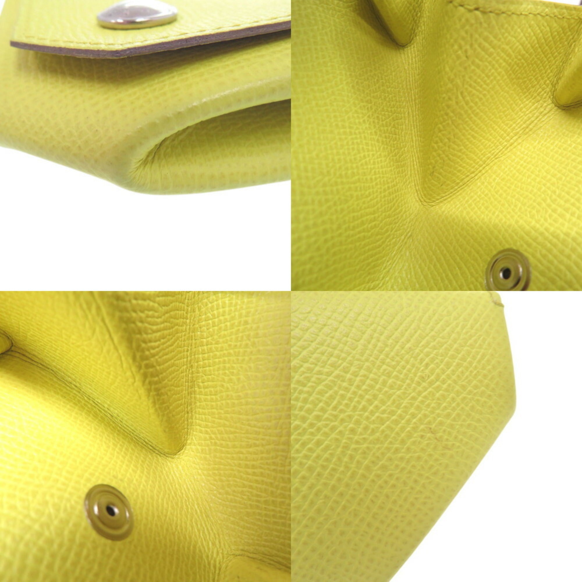 Hermes Lime Epsom Leather Coin Purse/Coin Case (Pre-Owned)