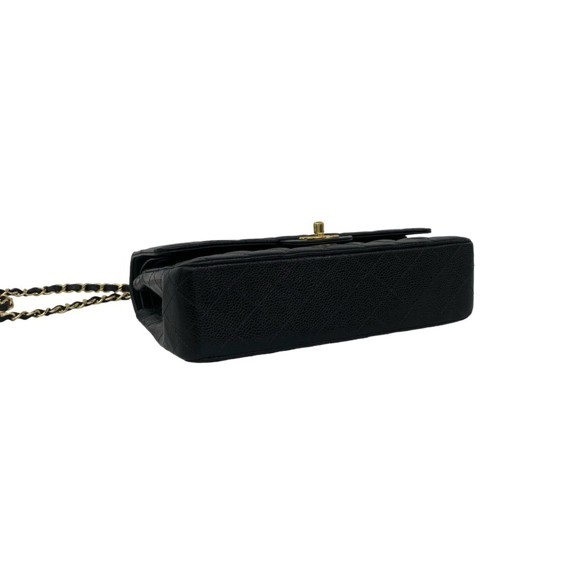 Chanel Black Grained Calfskin Pochette Shoulder Bag (Pre-Owned)