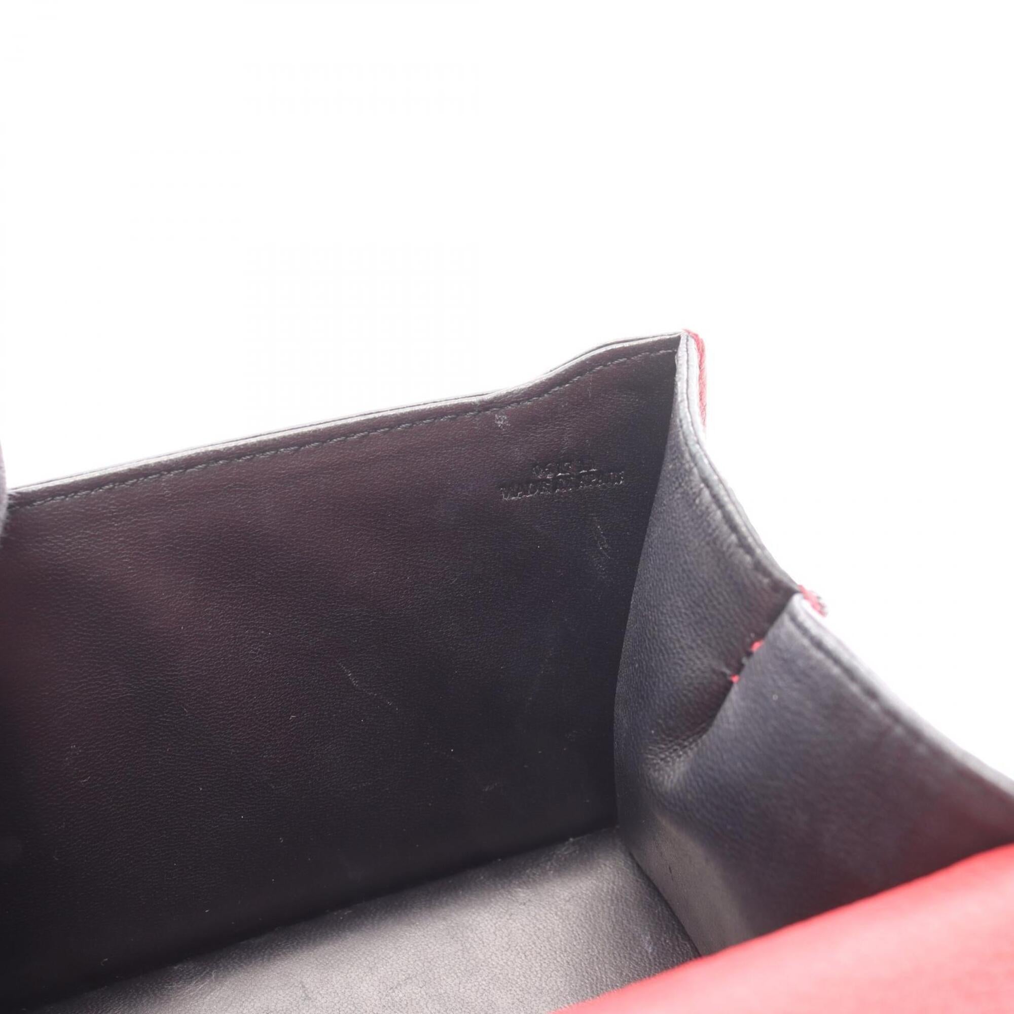 Loewe Red Color Leather Handbag Shoulder Bag (Pre-Owned)