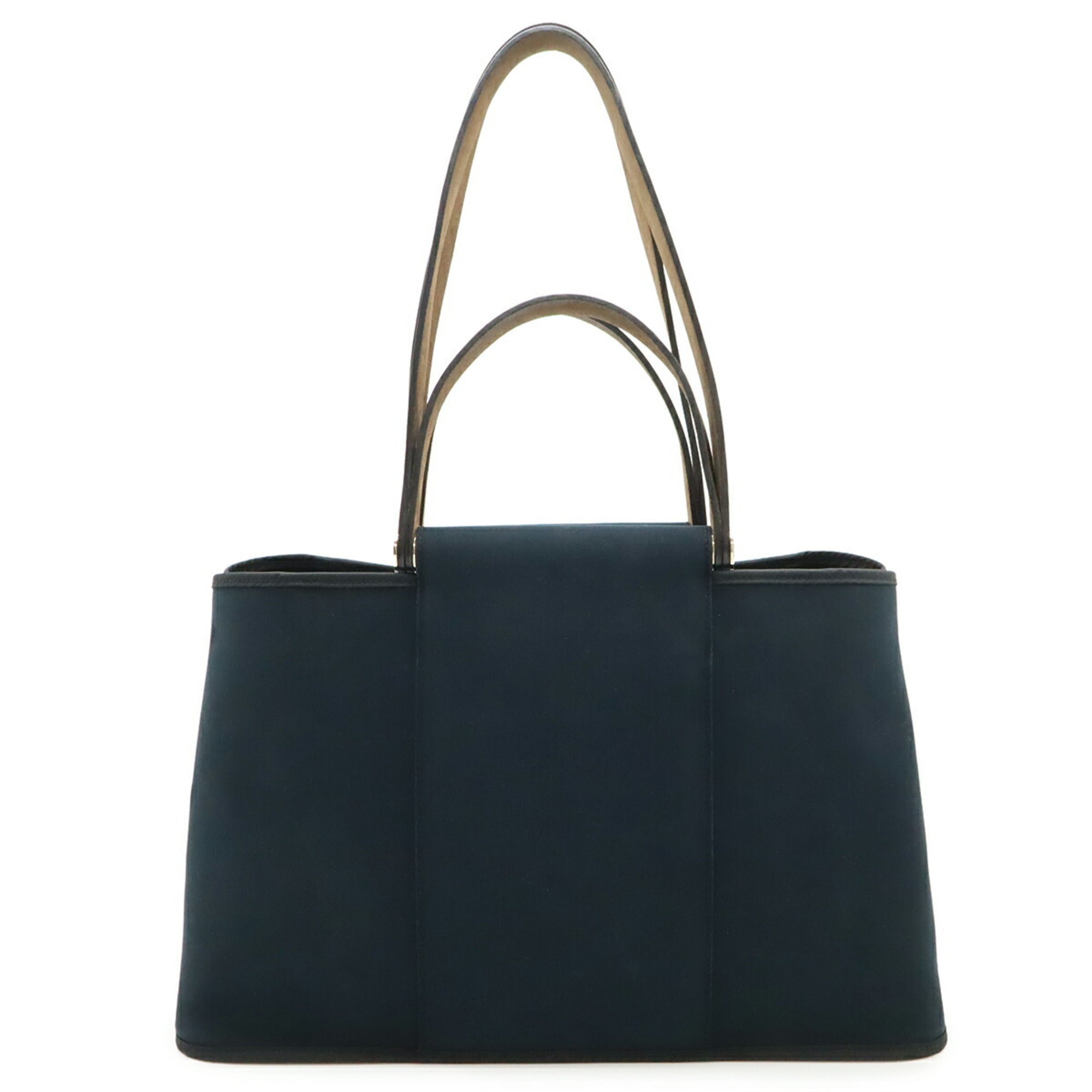 Hermes Black Toile Officier Handbag Shoulder Bag Tote Bag (Pre-Owned)