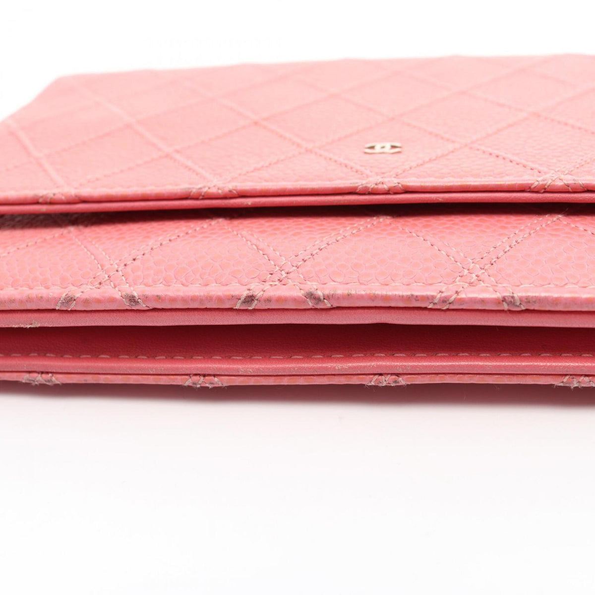 Chanel Pink Grained Calfskin Handbag Shoulder Bag (Pre-Owned)