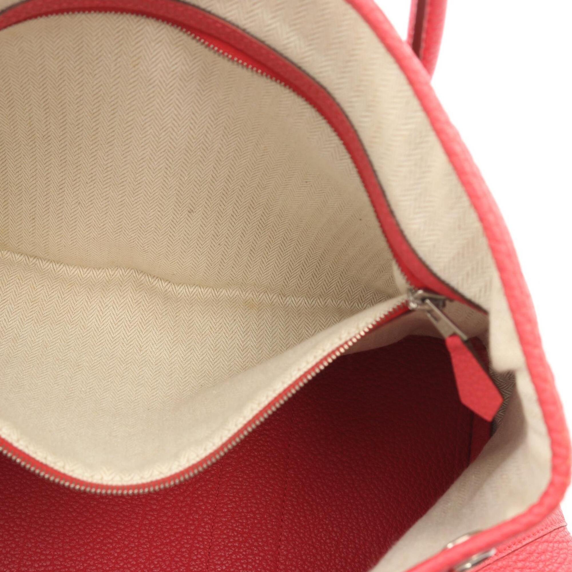 Hermes Pink Leather Handbag Tote Bag (Pre-Owned)