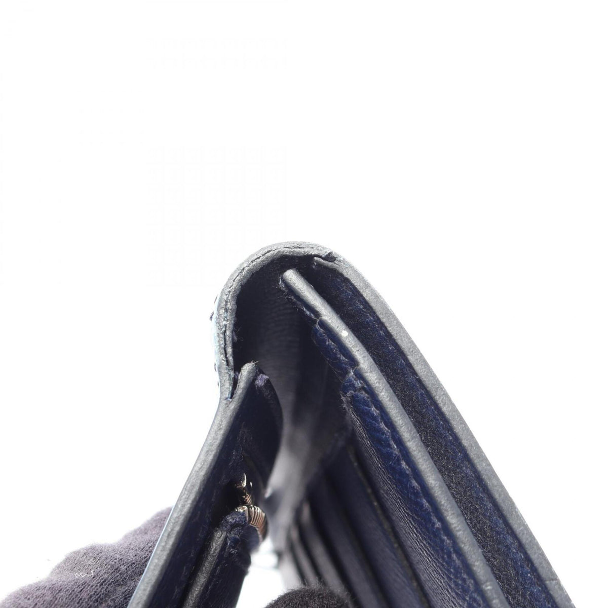 Hermes Bleu Saphir Blue Blue Paradise Navy Epsom Leather Long Wallet (Bi-Fold) (Pre-Owned)