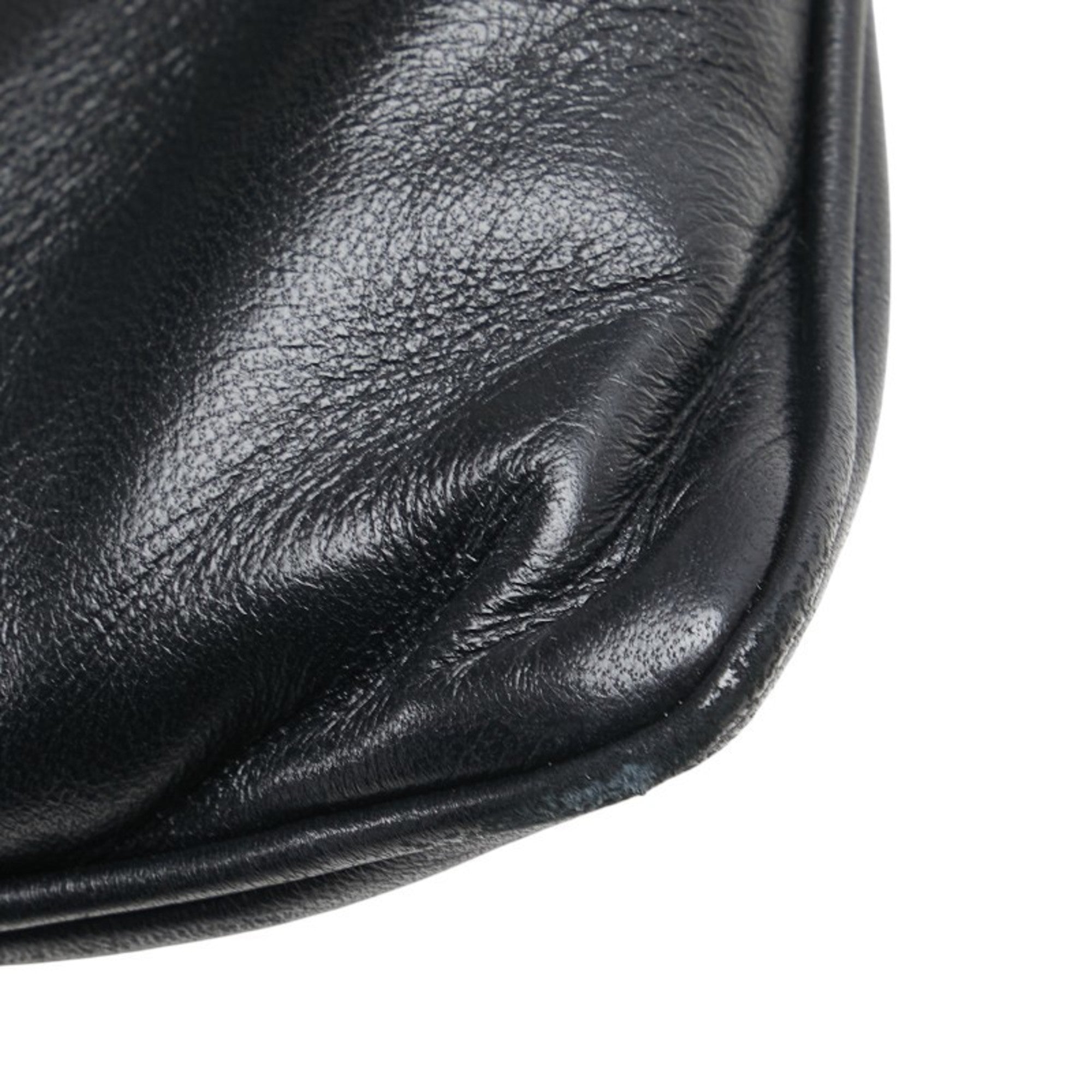 Loewe Black Leather Pochette Shoulder Bag (Pre-Owned)