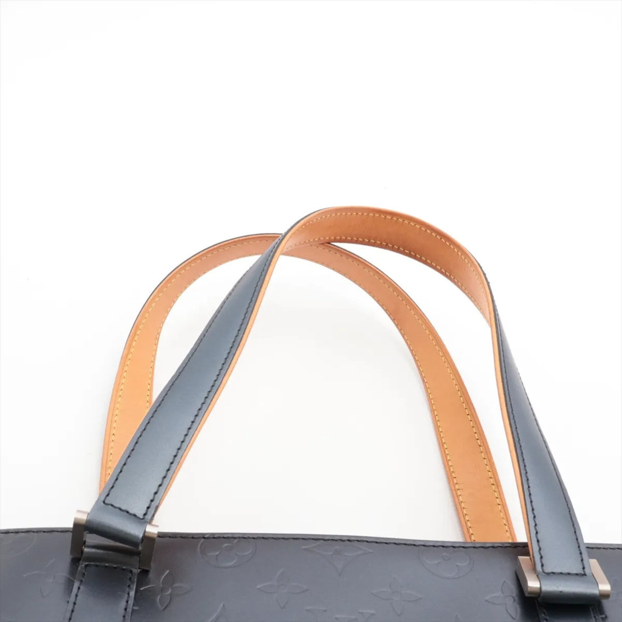 Louis Vuitton Blue Leather Handbag Tote Bag (Pre-Owned)