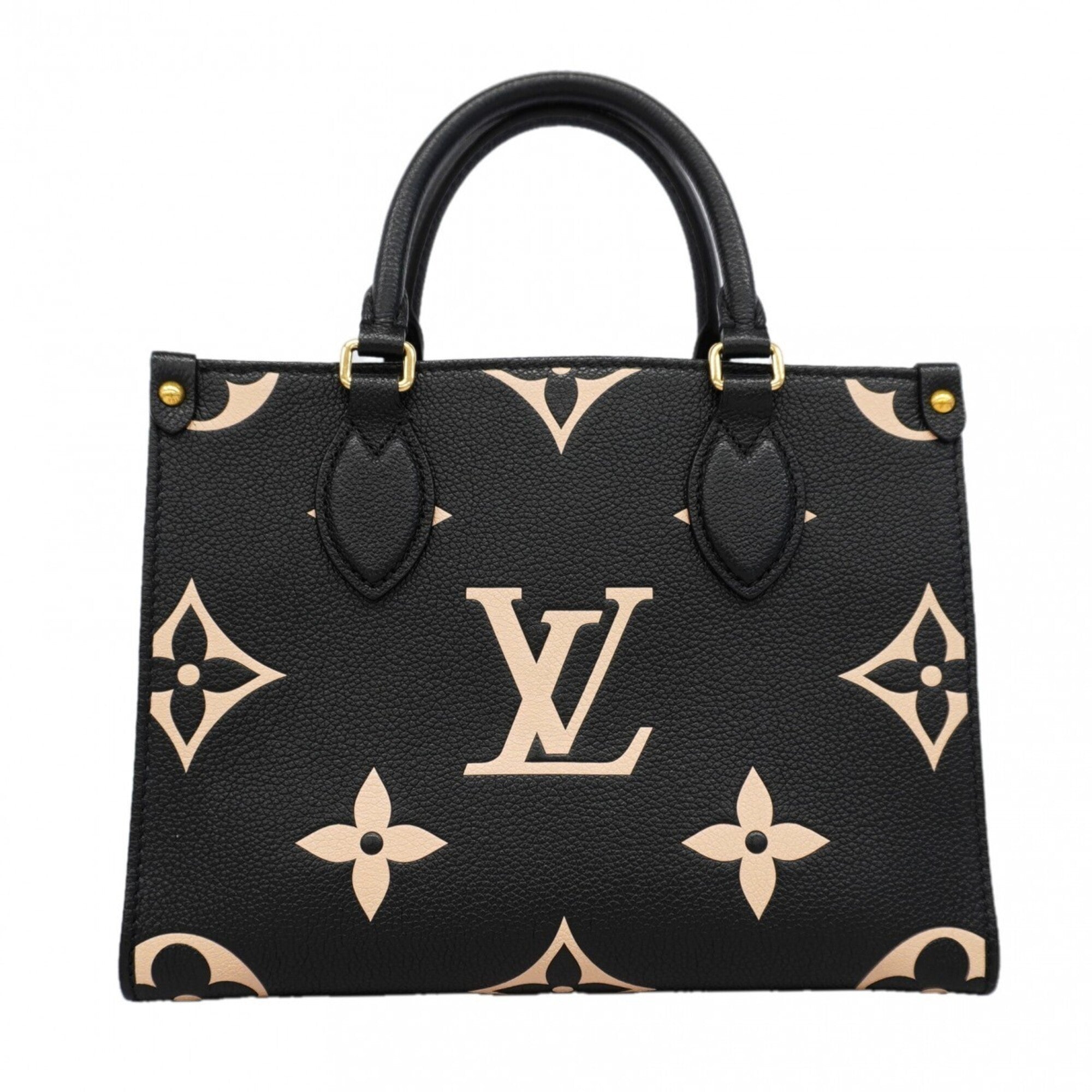 Louis Vuitton Beige Black Handbag (Pre-Owned)