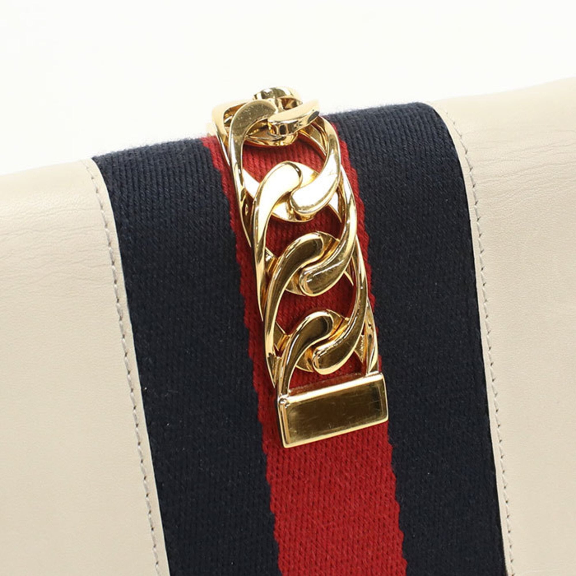 Gucci Ivory Leather Shoulder Bag (Pre-Owned)