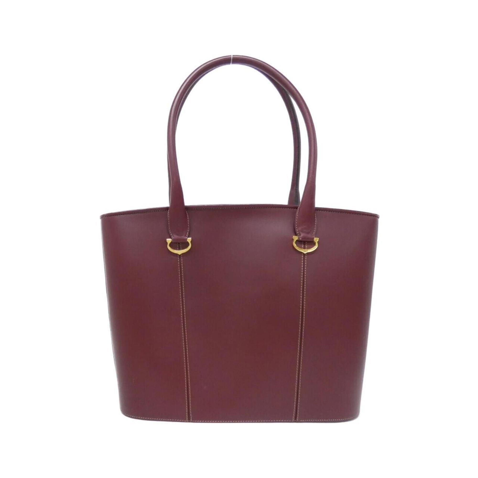 Cartier Bordeaux Leather Shoulder Bag (Pre-Owned)
