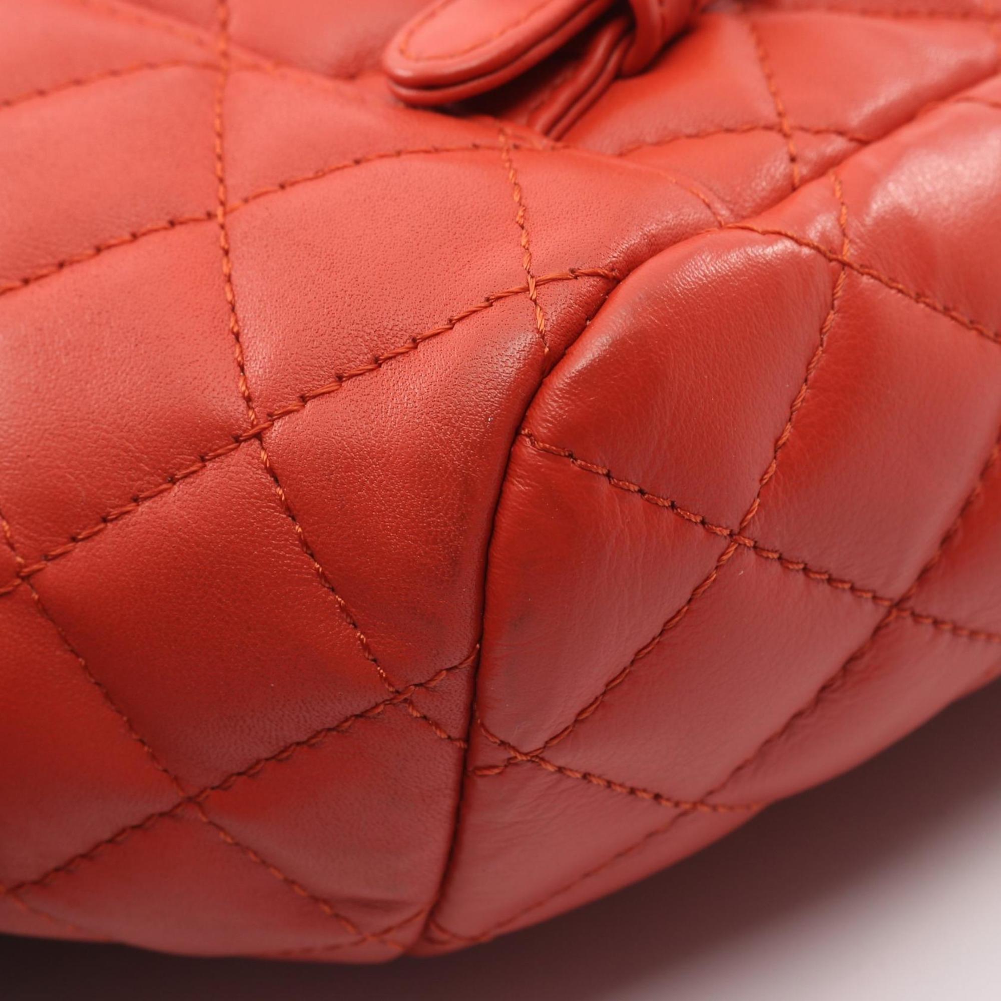 Chanel Orange Leather Backpack (Pre-Owned)