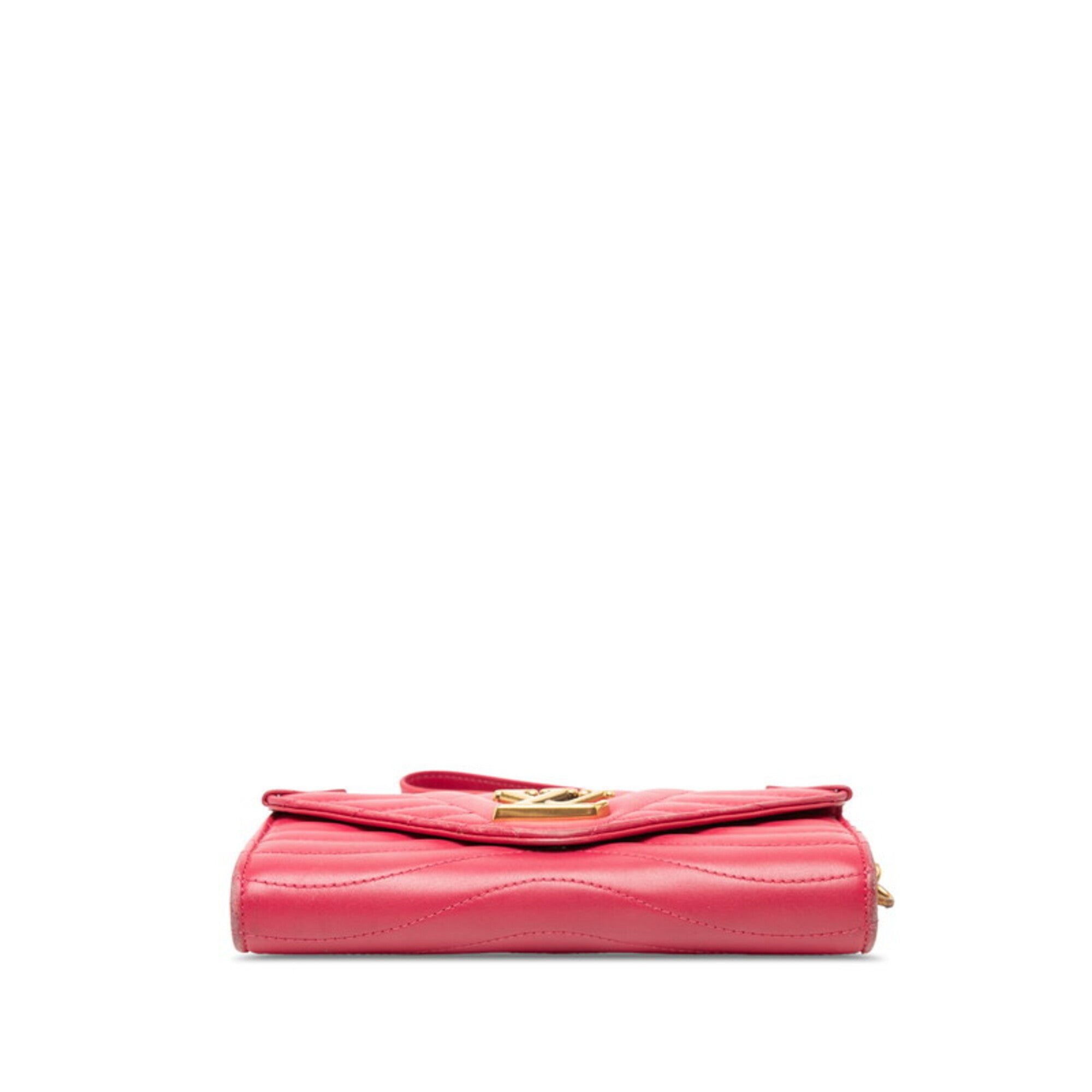 Louis Vuitton Freesia Pink Leather Long Wallet (Bi-Fold) (Pre-Owned)