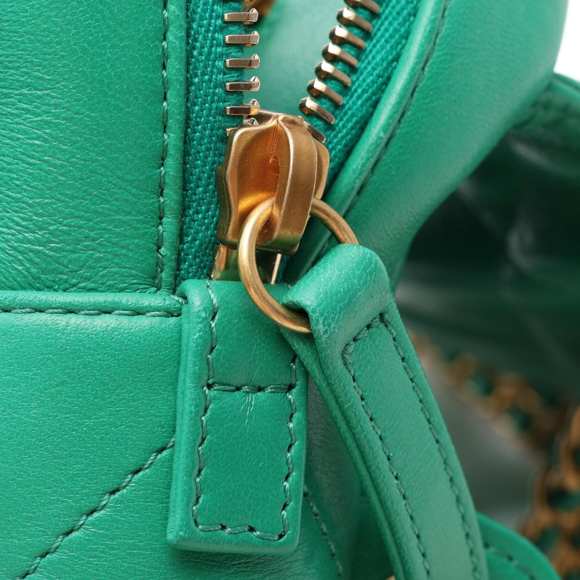 Chanel Green Leather Backpack (Pre-Owned)