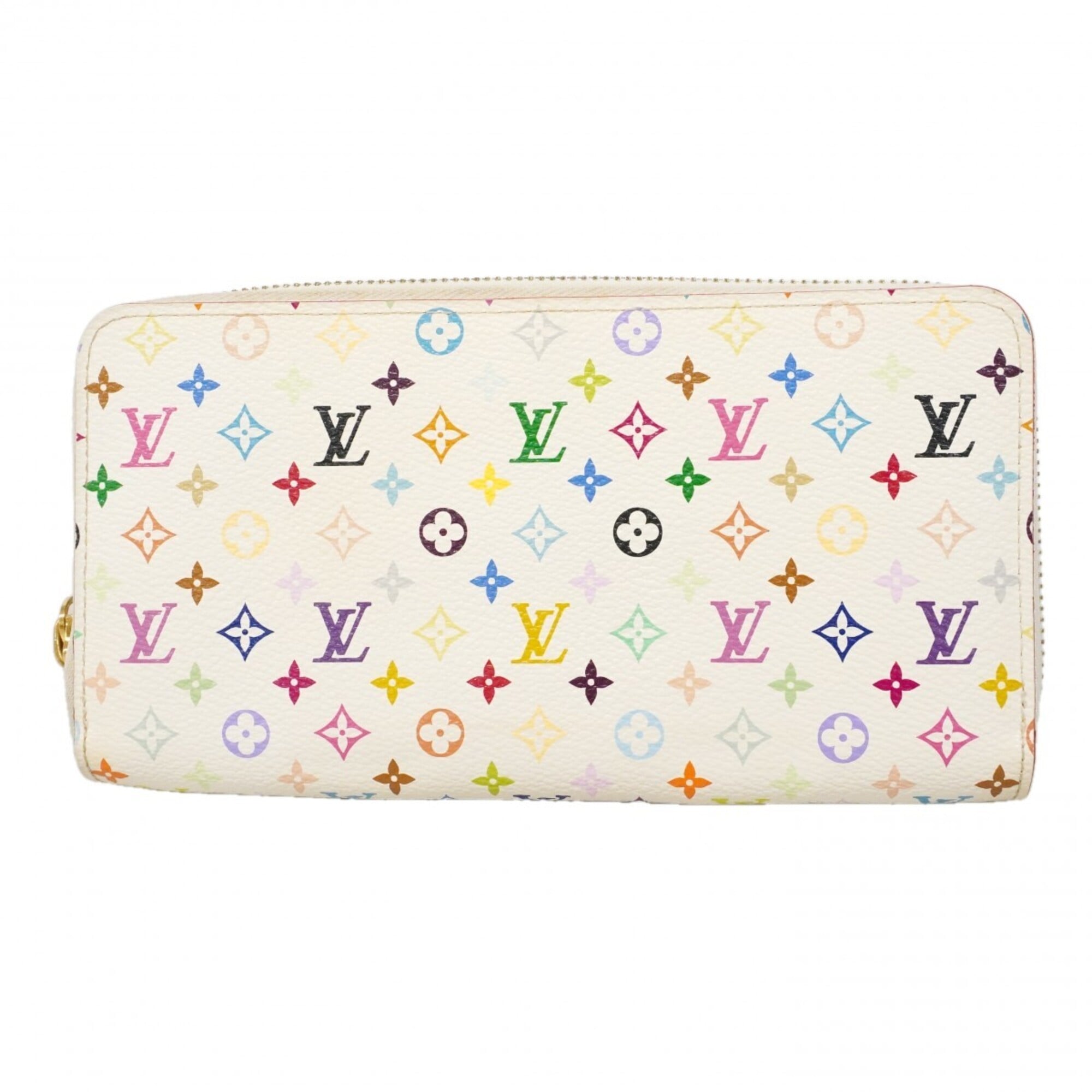 Louis Vuitton Blanc Litchi Long Wallet (Bi-Fold) (Pre-Owned)