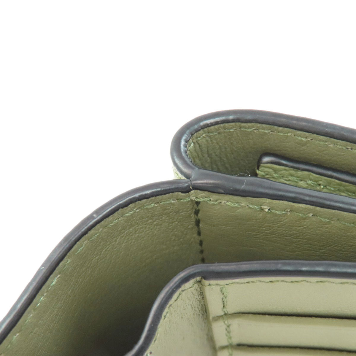 Loewe Green Leather Wallet (Bi-Fold) (Pre-Owned)