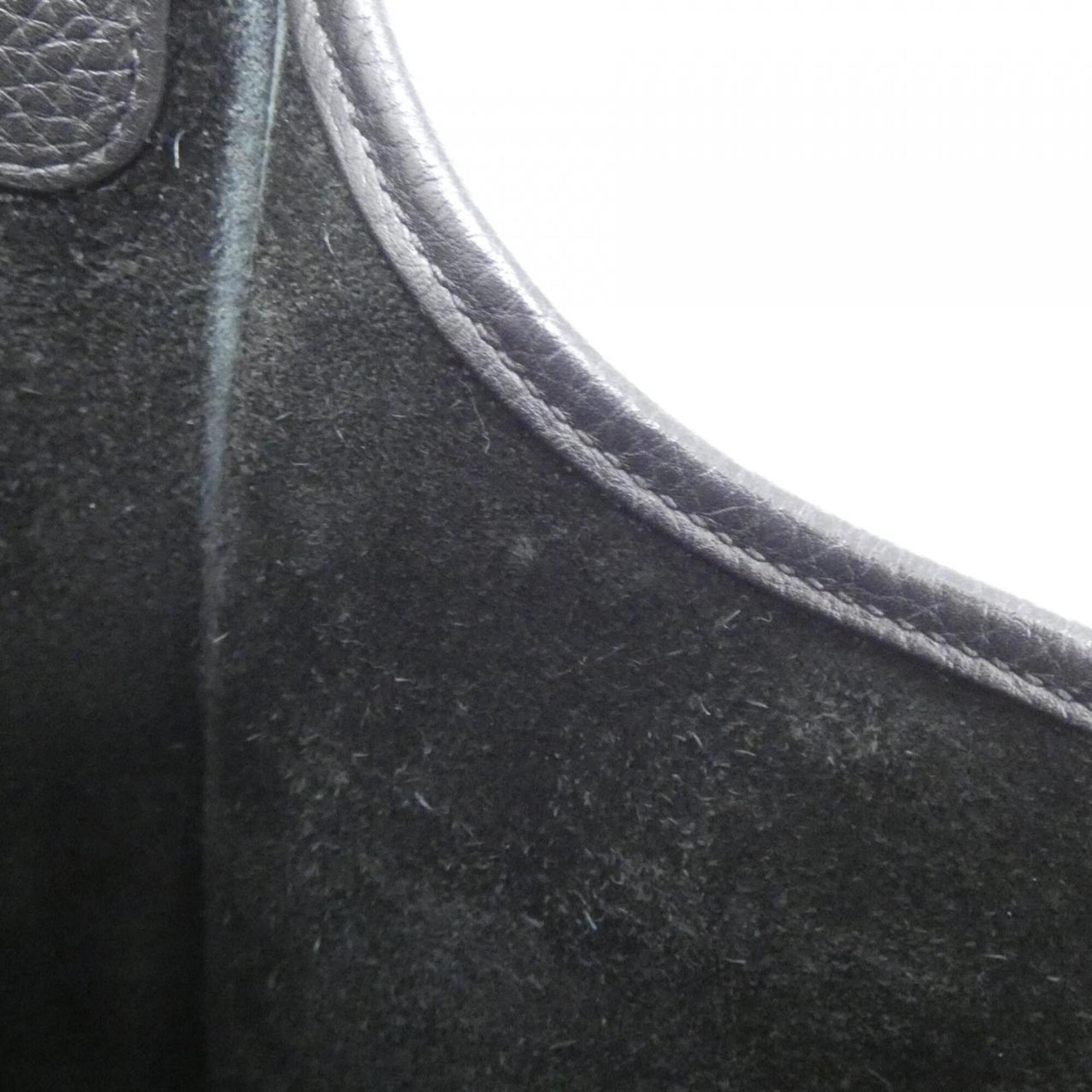 Hermes Black Taurillon Clemence Leather Shoulder Bag (Pre-Owned)