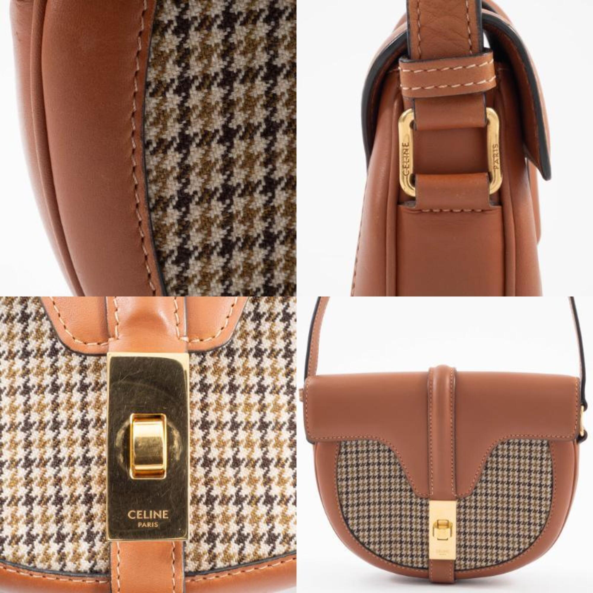 Celine Canvas Leather Shoulder Bag (Pre-Owned)