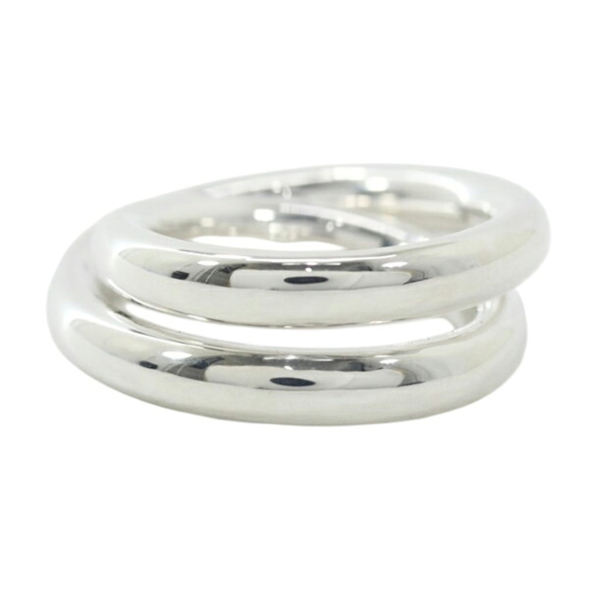 Hermes Silver 925 Band Ring (Pre-Owned)