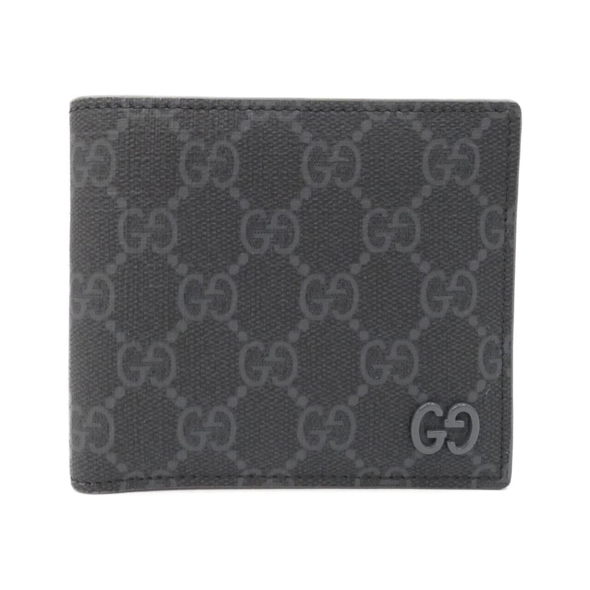 Gucci Black Gray Gg Supreme Wallet (Bi-Fold) (Pre-Owned)
