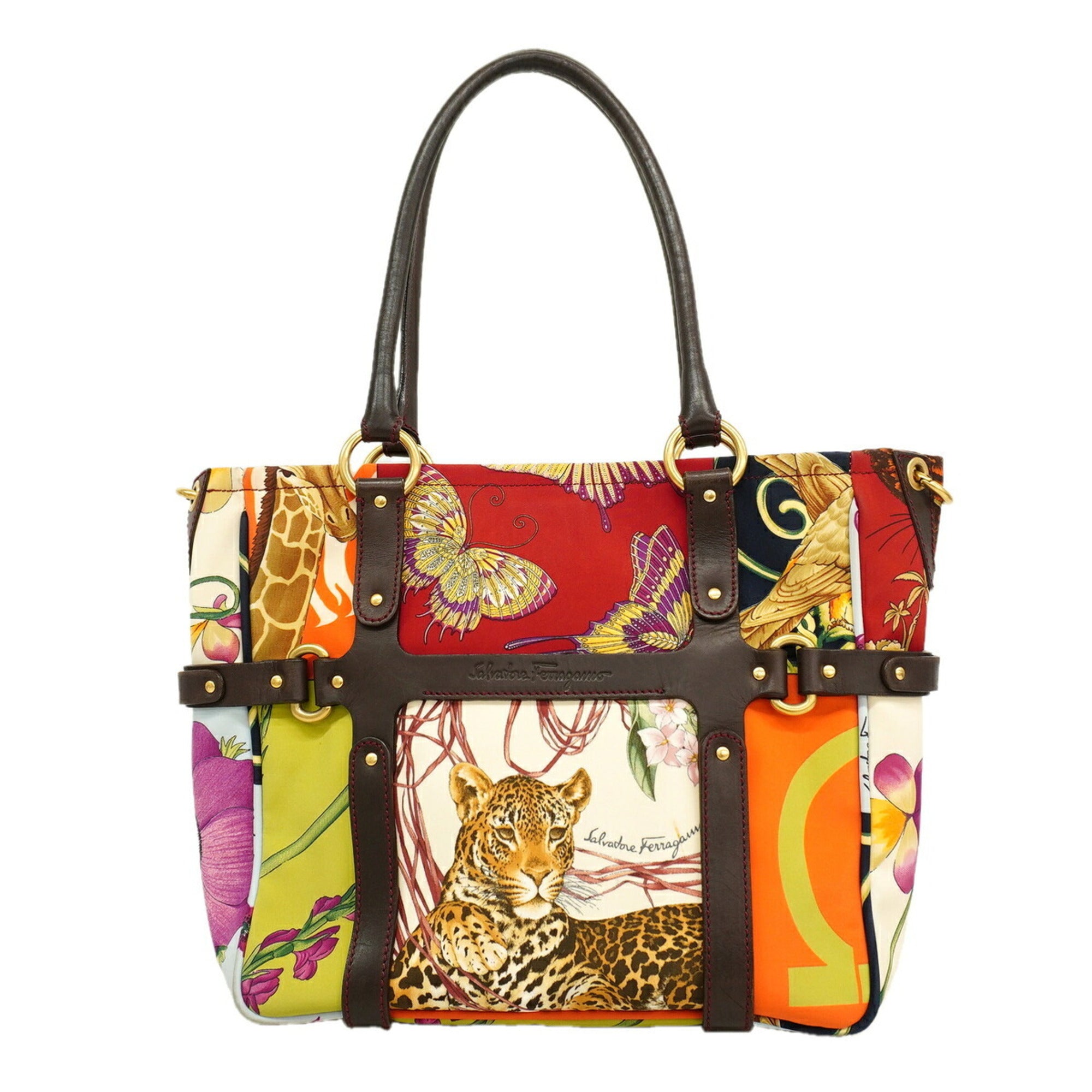Salvatore Ferragamo Multi-Color Nylon Tote Bag (Pre-Owned)