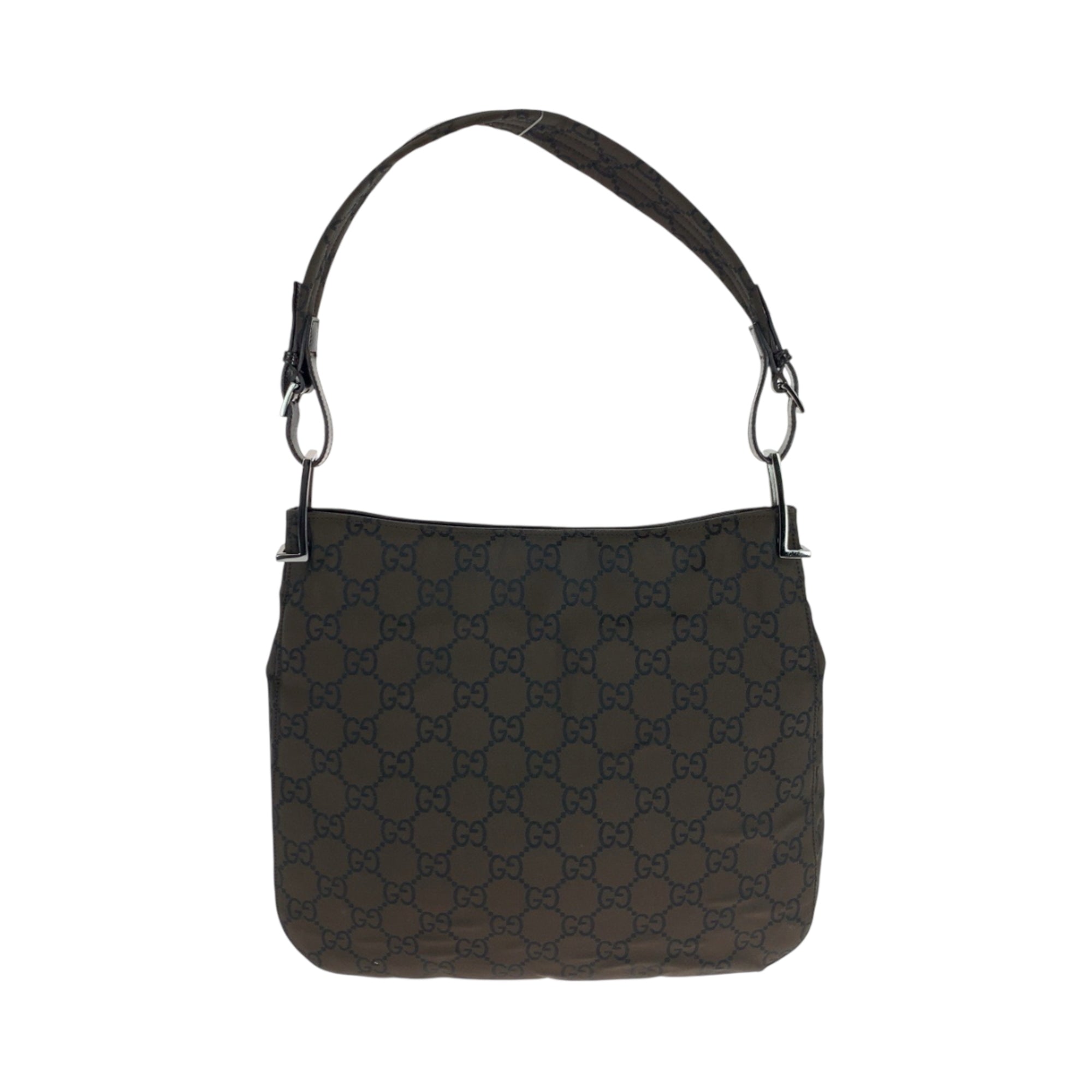 Gucci Dark Brown Nylon Shoulder Bag (Pre-Owned)