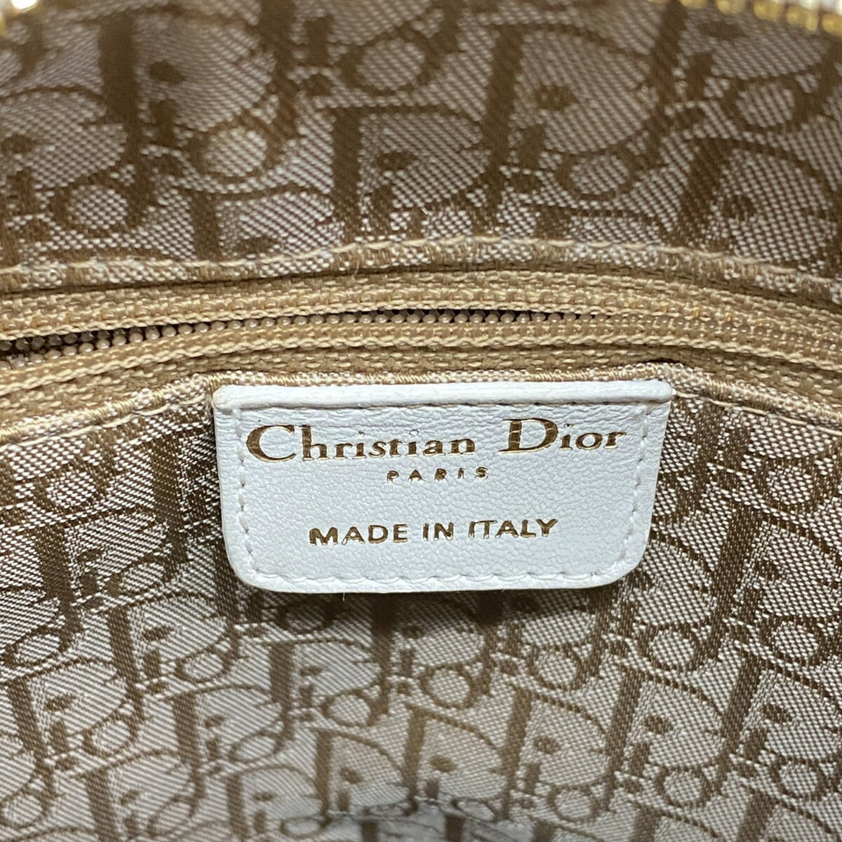 Christian Dior White Leather Handbag (Pre-Owned)