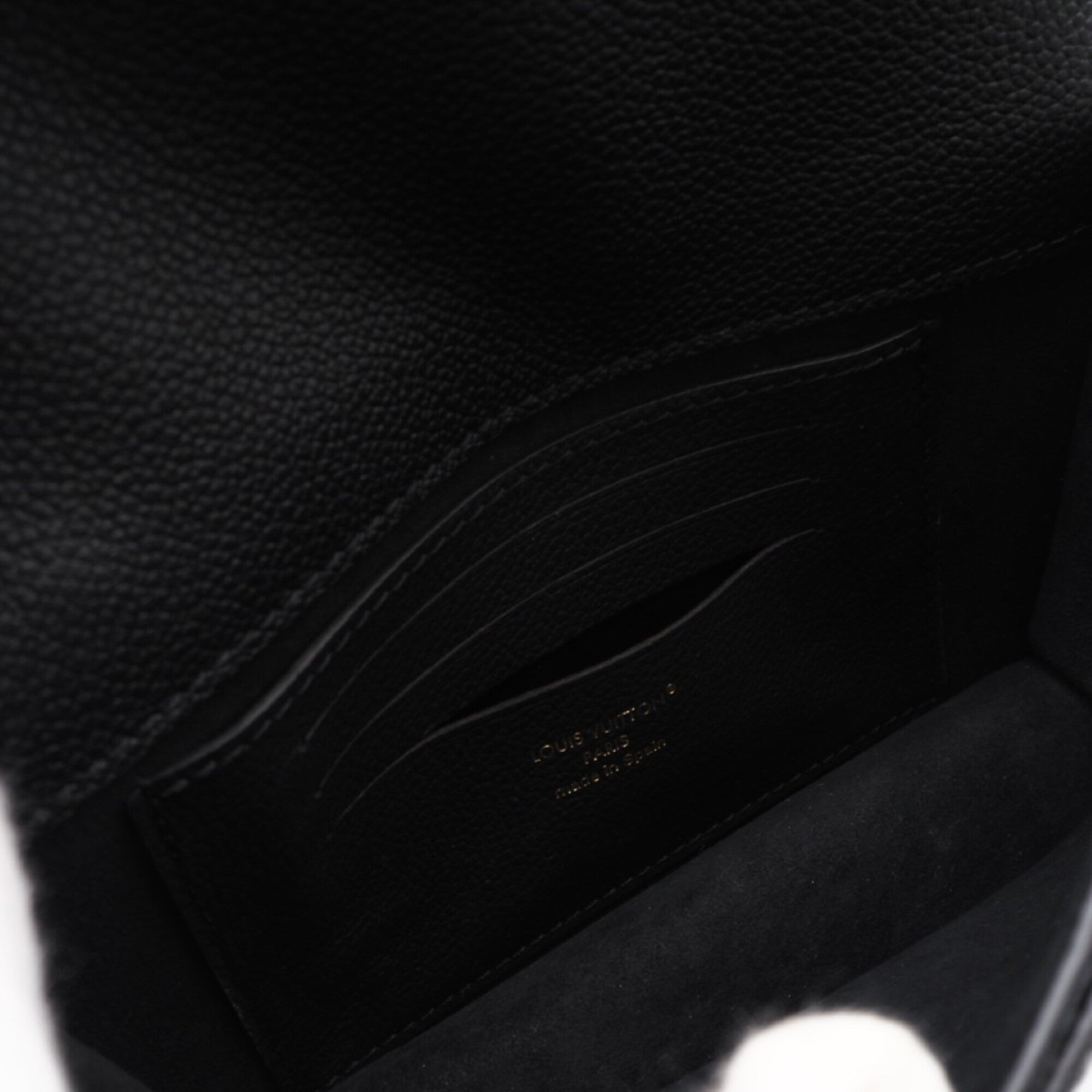 Louis Vuitton Black Leather Chain/Shoulder Wallet (Pre-Owned)