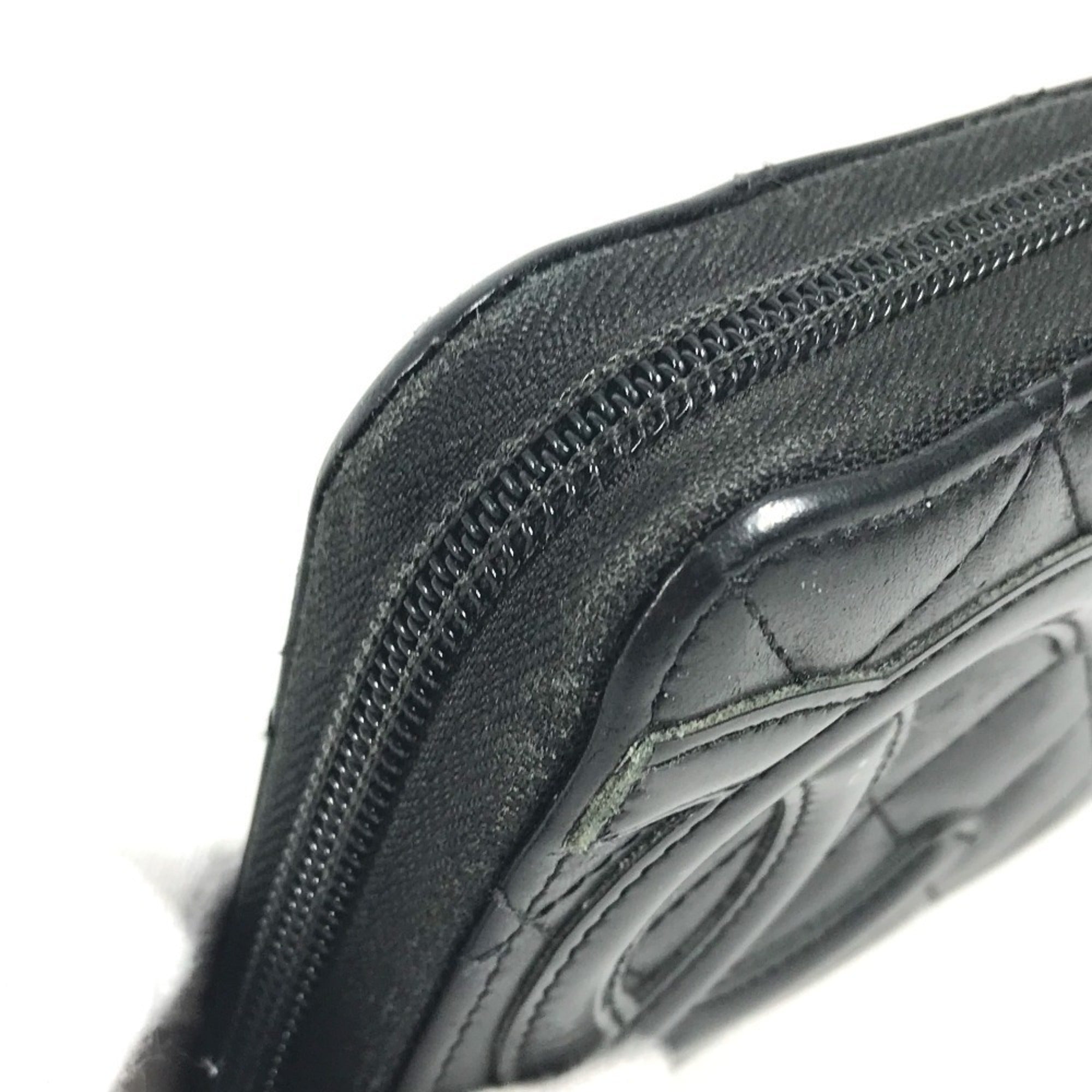 Chanel Cambon Black Leather Long Wallet (Bi-Fold) (Pre-Owned)