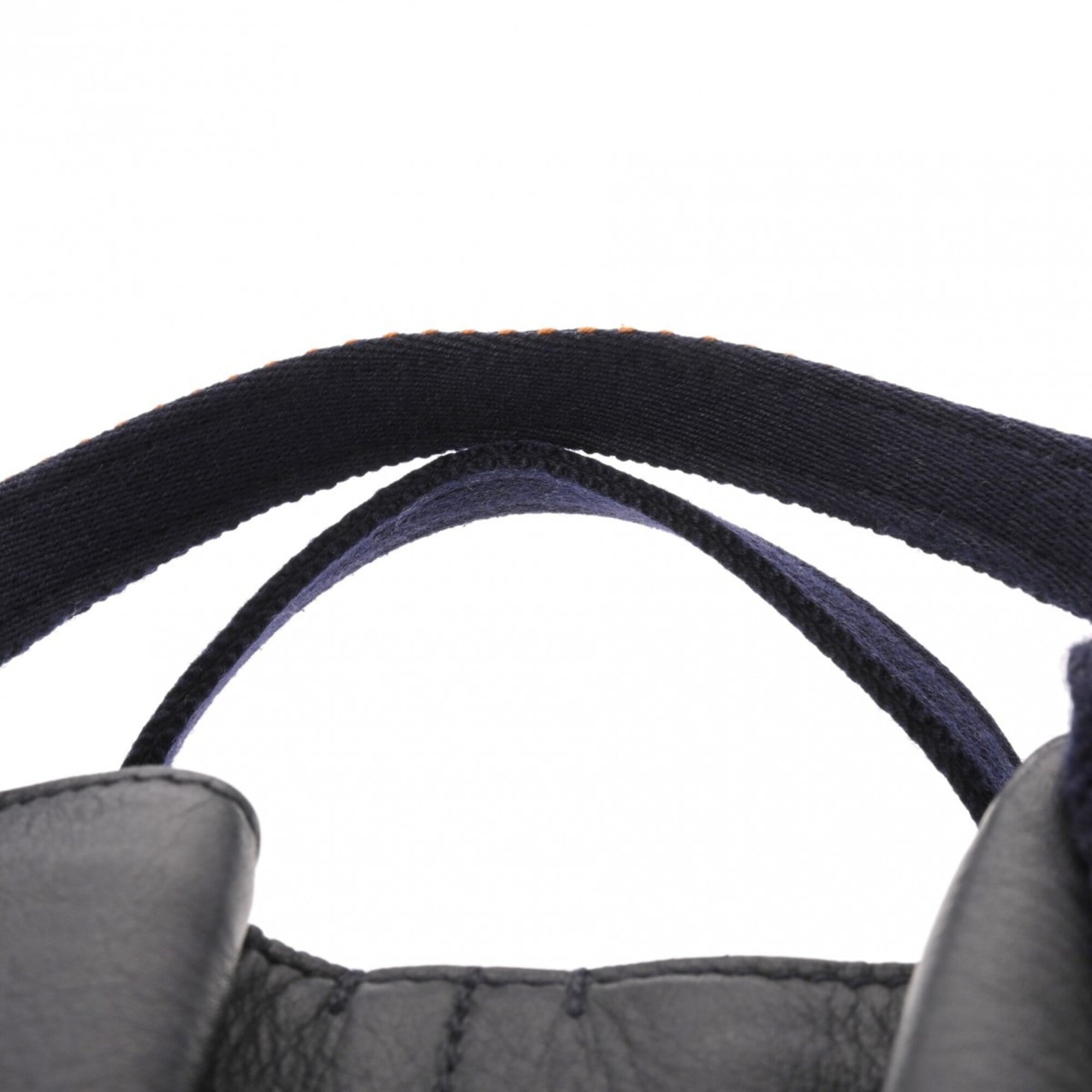 Hermes Caravan Horizontal Navy Veau Derma Handbag (Pre-Owned)