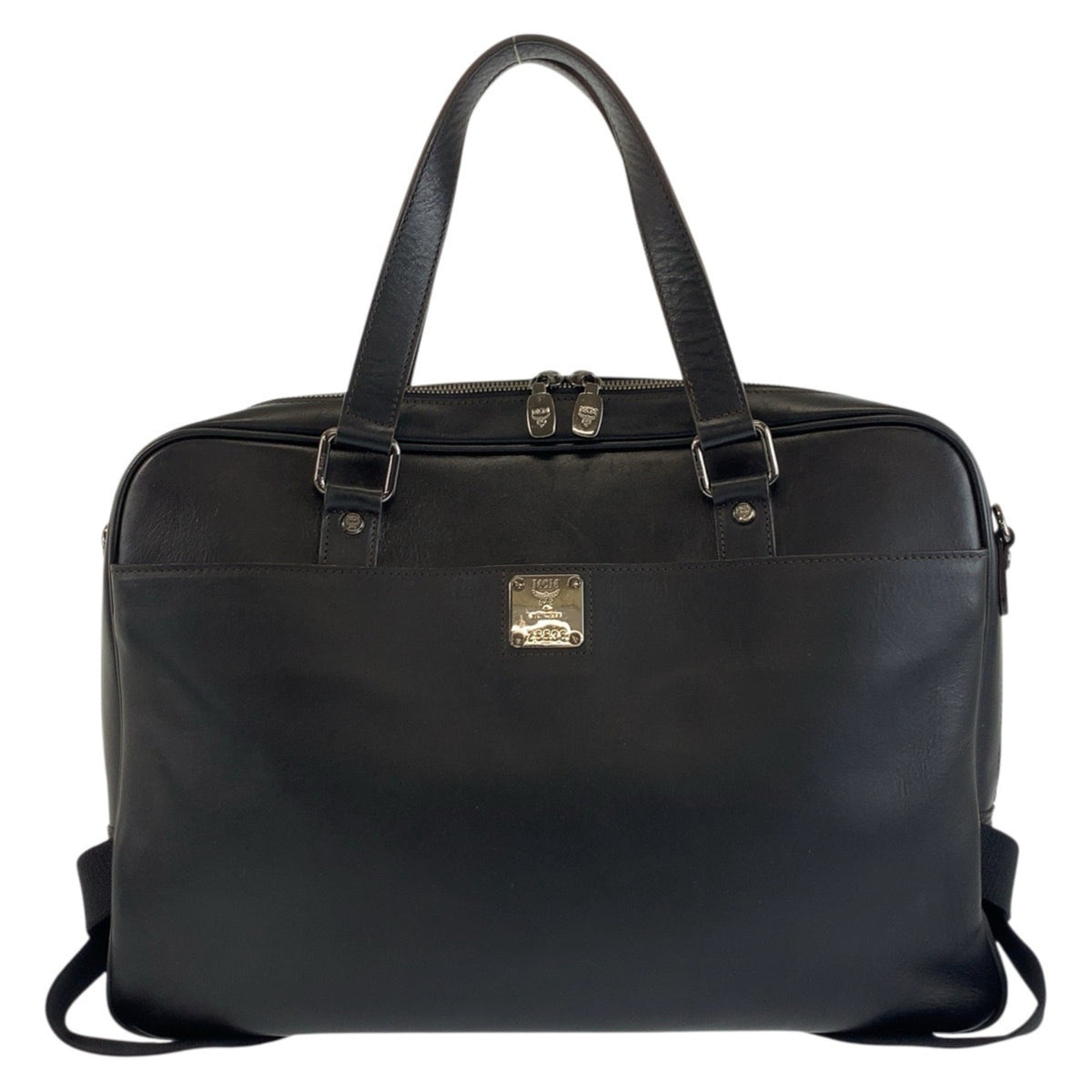 Mcm Black Leather Shoulder Bag (Pre-Owned)