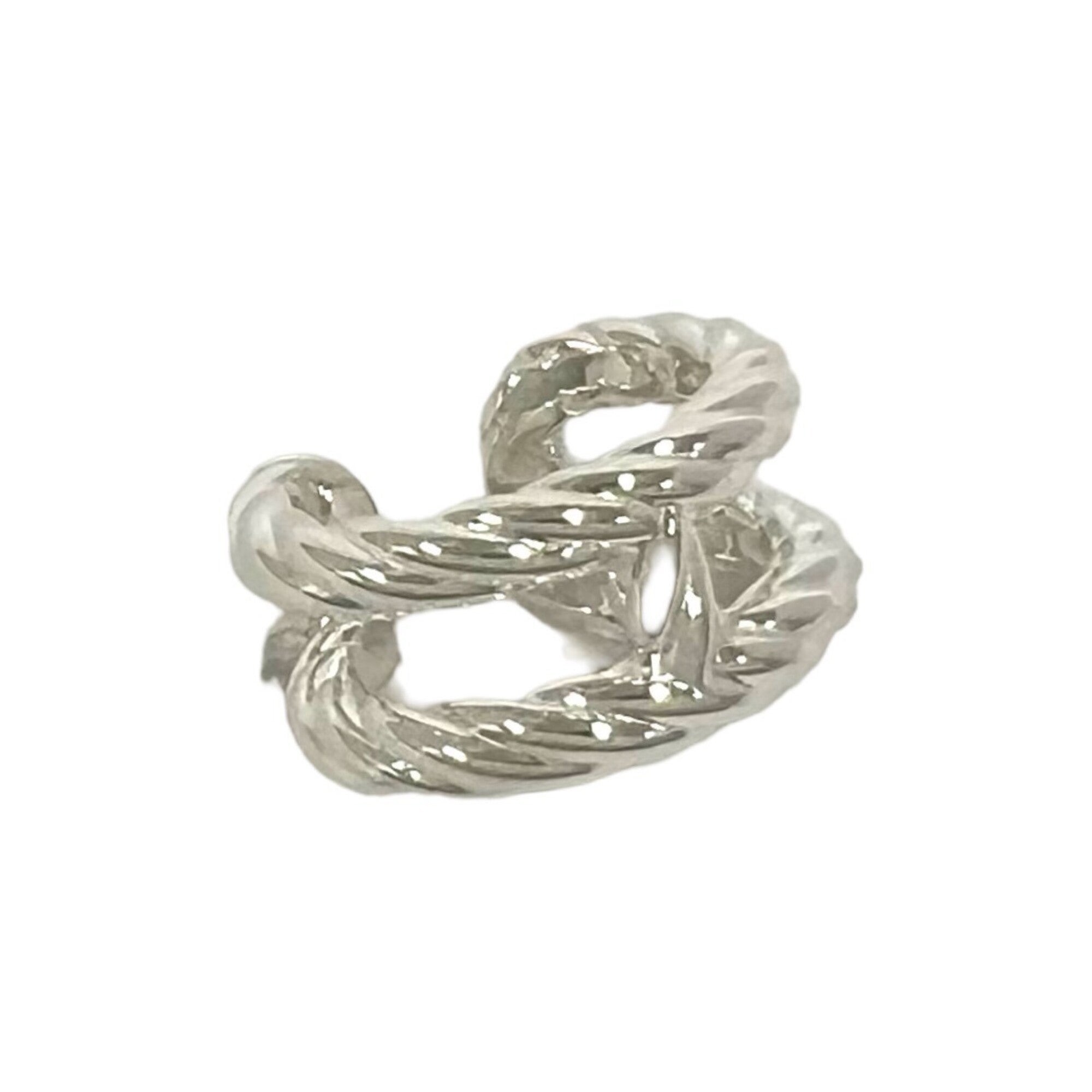 Hermes Silver Silver 925 Band Ring (Pre-Owned)