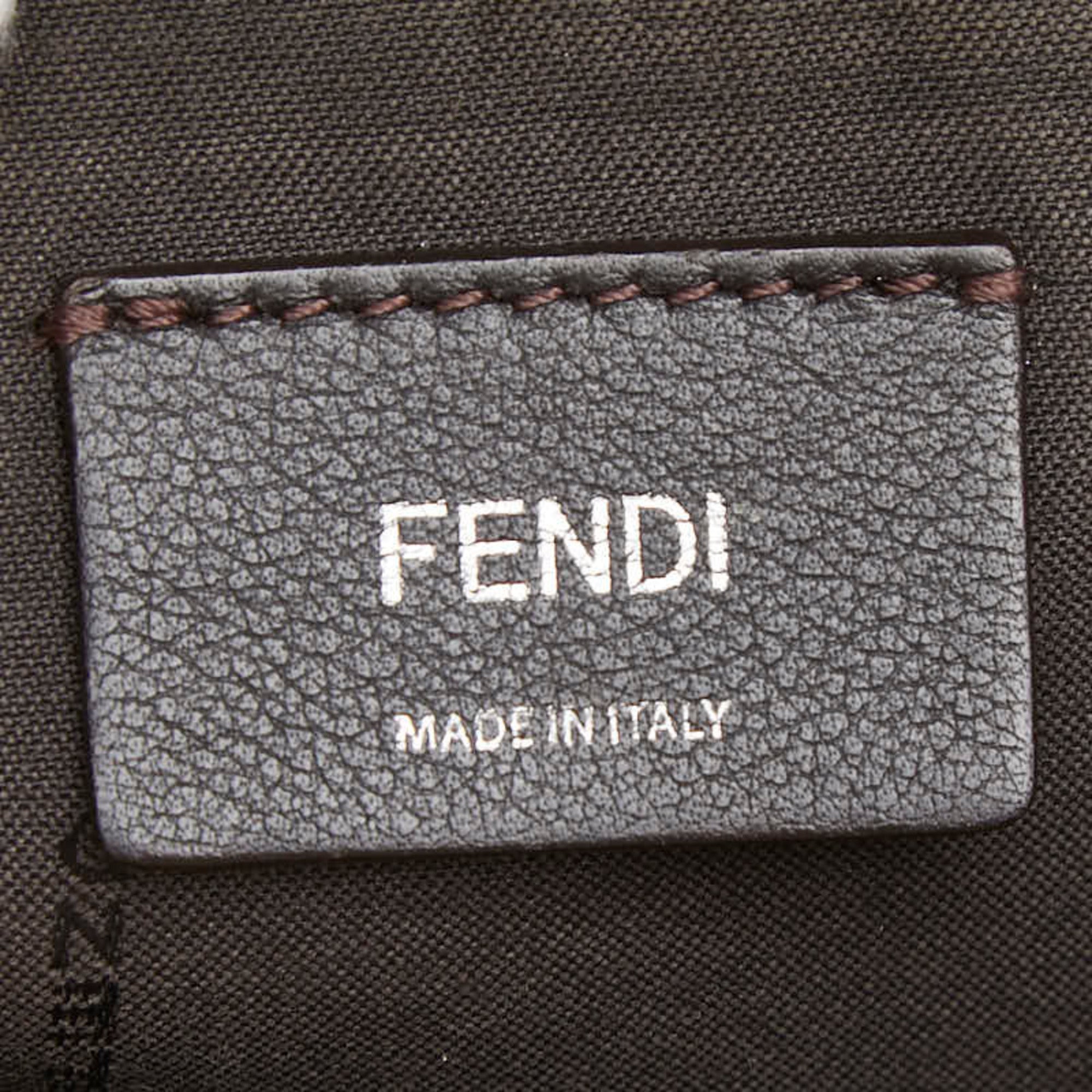 Fendi By The Way Beige Leather Handbag Shoulder Bag (Pre-Owned)