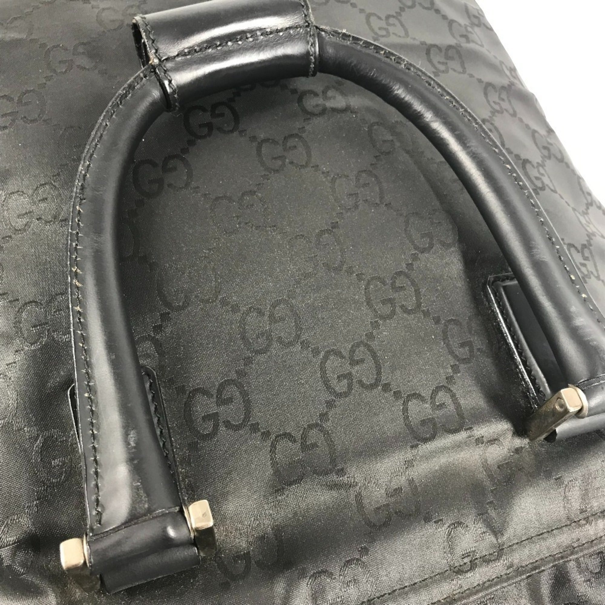 Gucci Black Nylon Handbag Tote Bag (Pre-Owned)