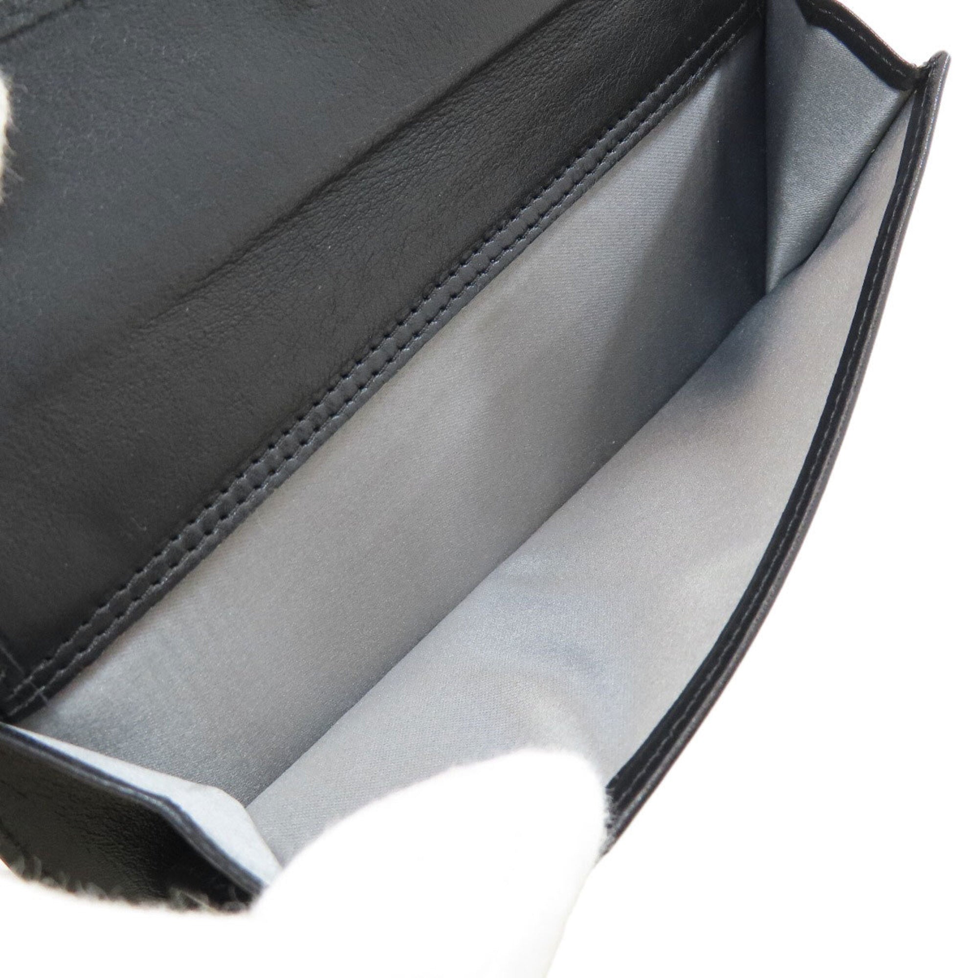 Chanel Black Leather Long Wallet (Bi-Fold) (Pre-Owned)