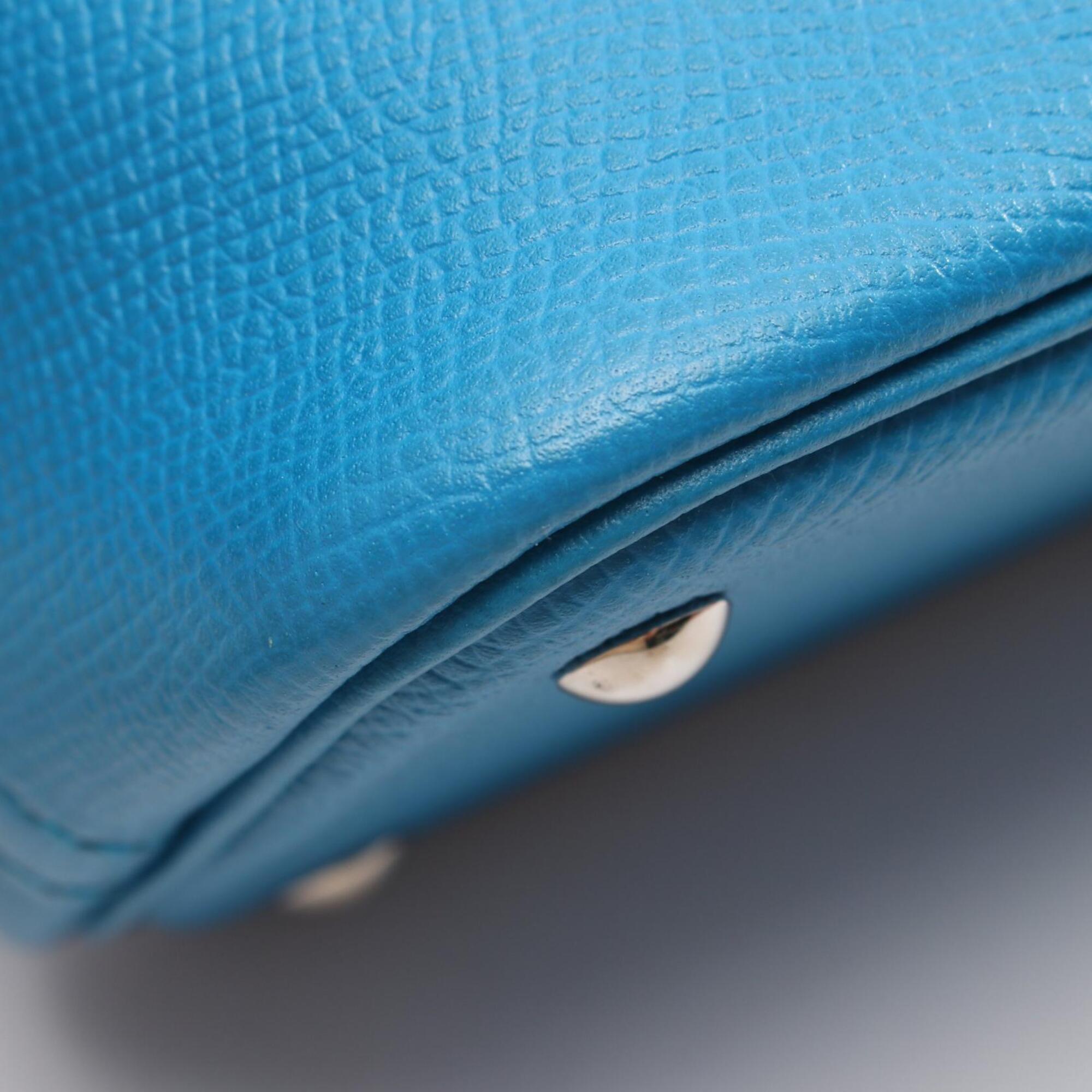 Hermes Blue Epsom Leather Handbag (Pre-Owned)